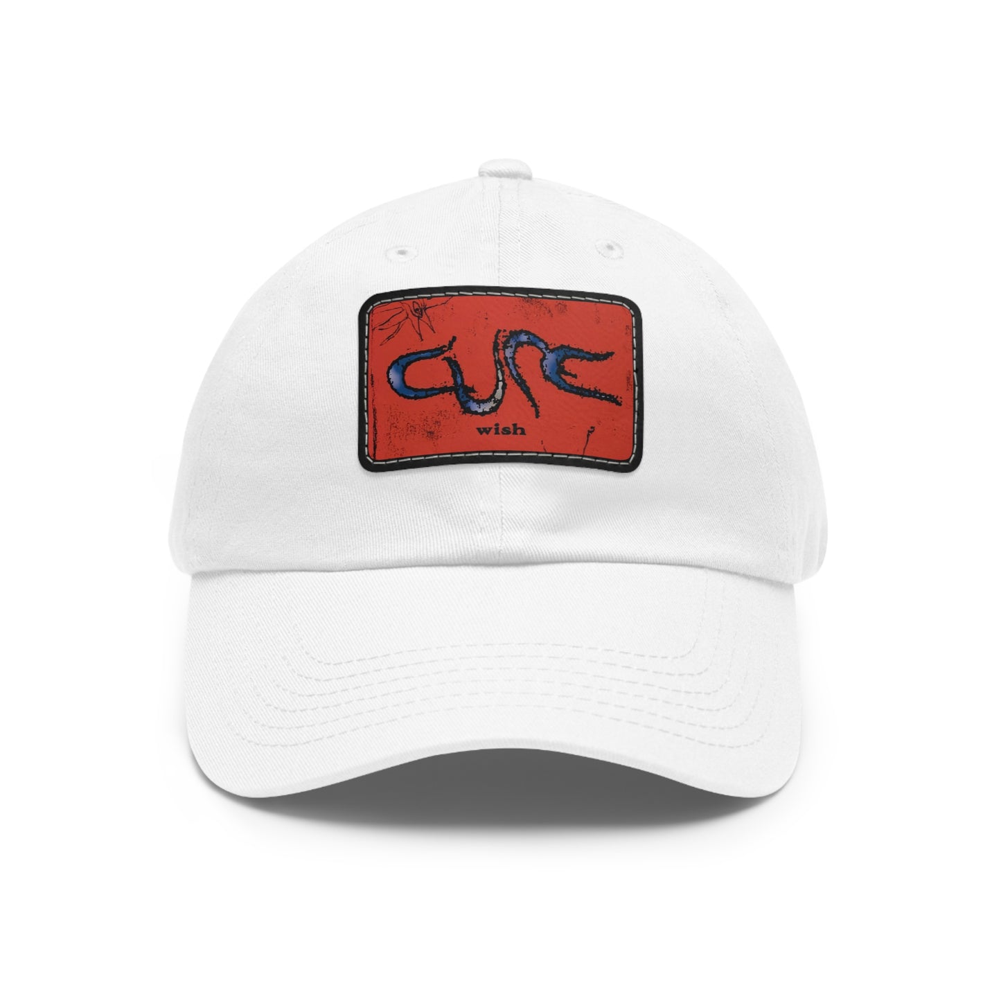 Cure Wish Leather Patch Dad Cap