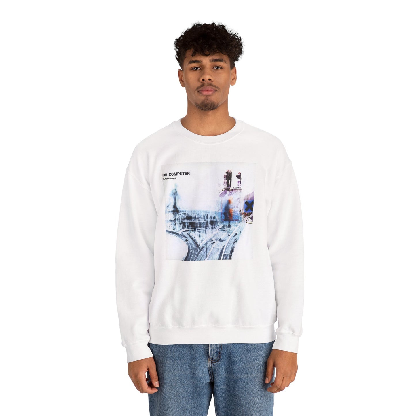 Radiohead Ok Computer White Sweatshirt