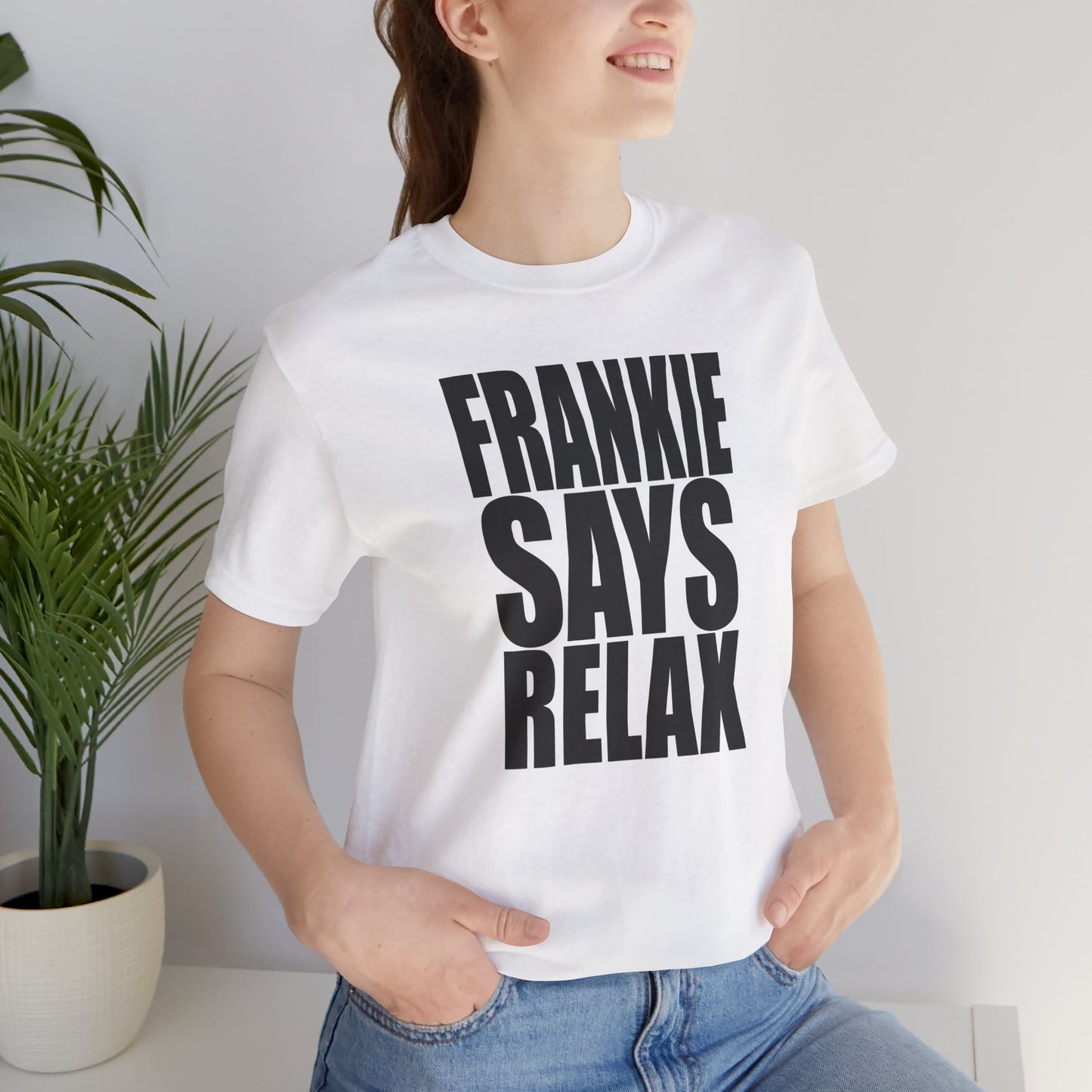 Frankie Goes to Hollywood Frankie Says Relax White Cotton T-shirt