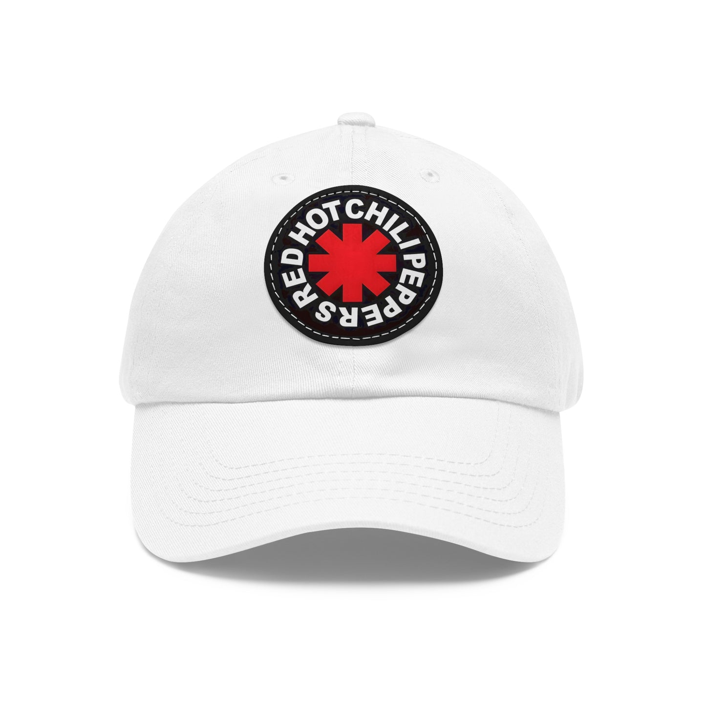 Red Hot Chili Peppers Logo Leather Patch Dad Cap