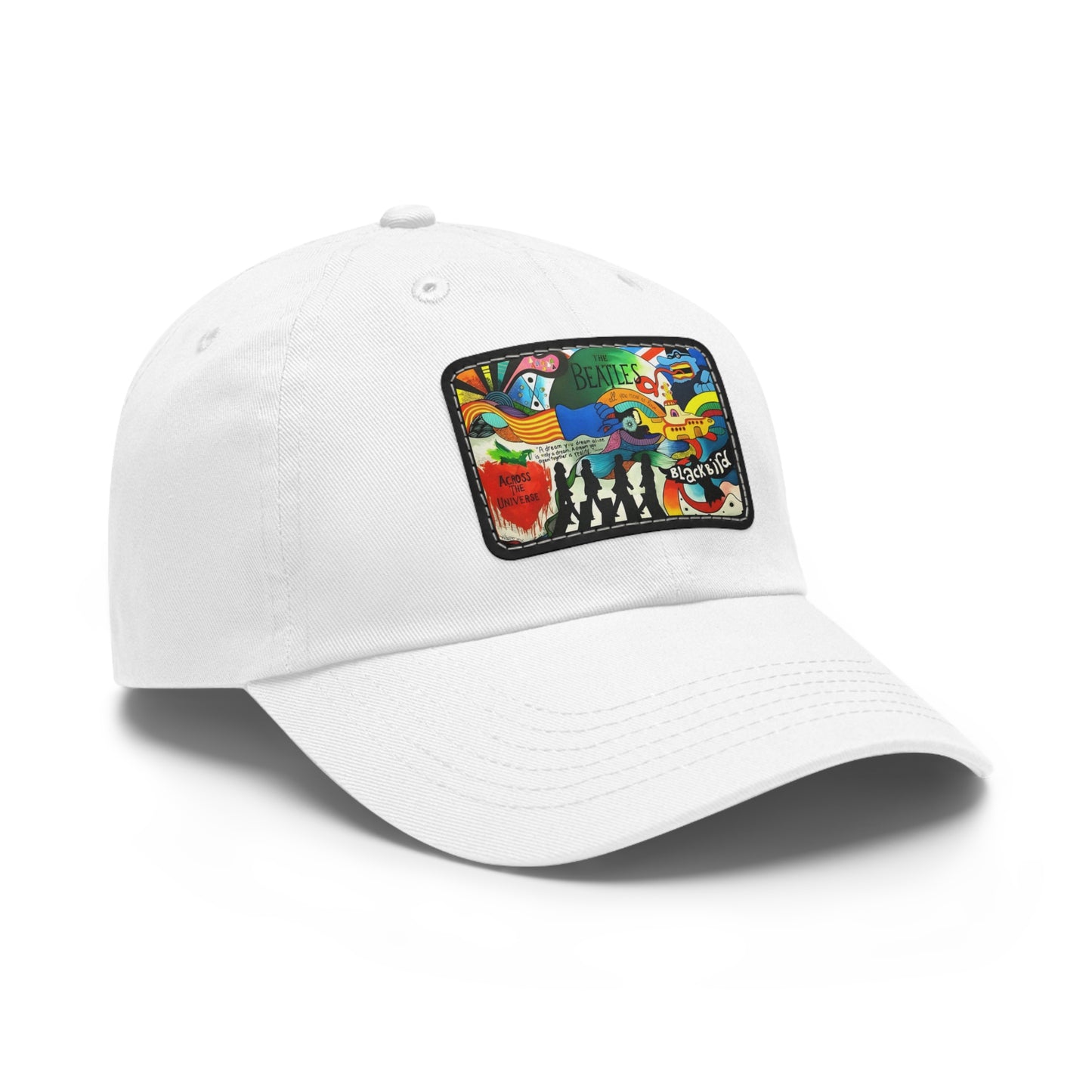 The Beatles Song Titles Leather Patch Dad Cap