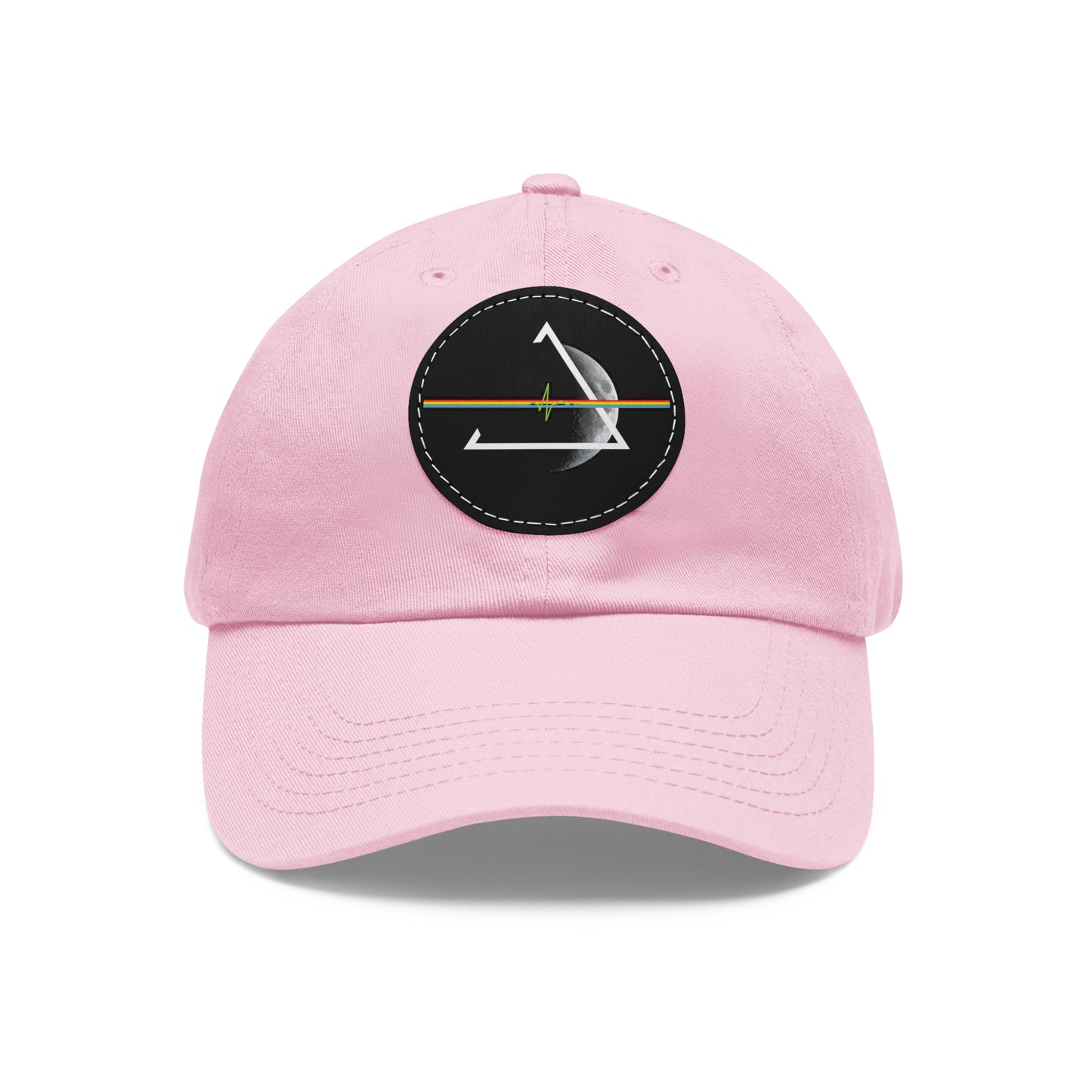 Alternative Pink Floyd Dark Side of the Moon Leather Patch Dad Cap