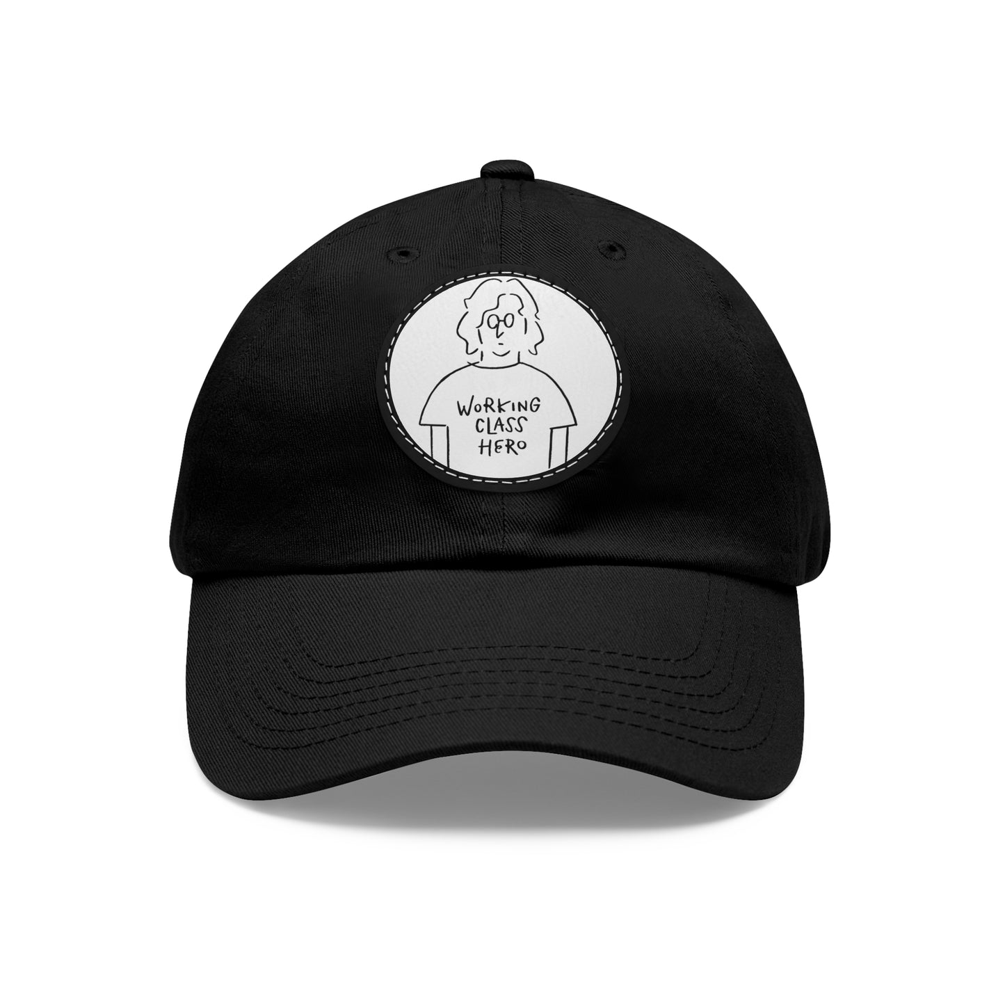 John Lennon Working Class Hero Leather Patch Dad Cap