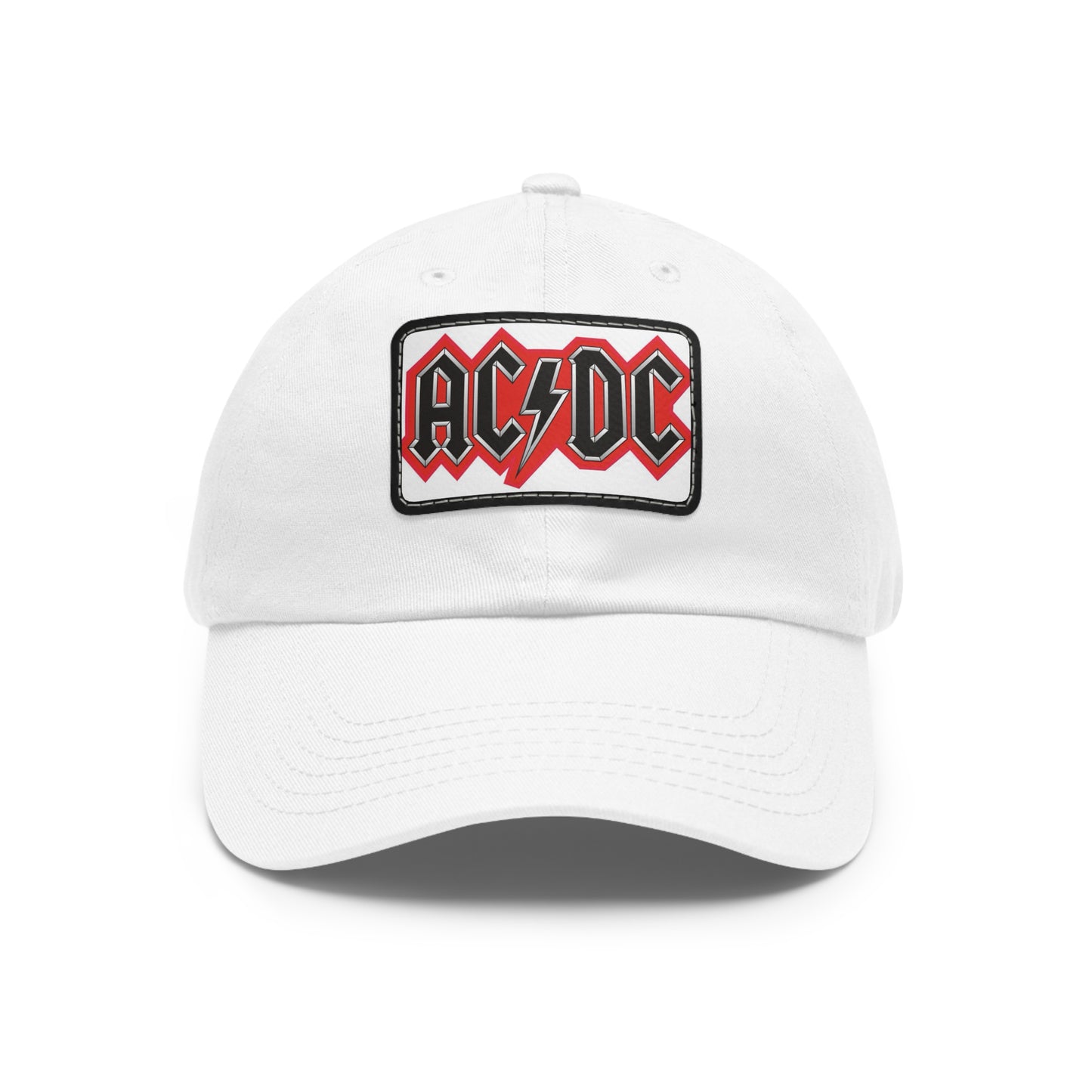 AC/DC Logo Leather Patch Dad Cap
