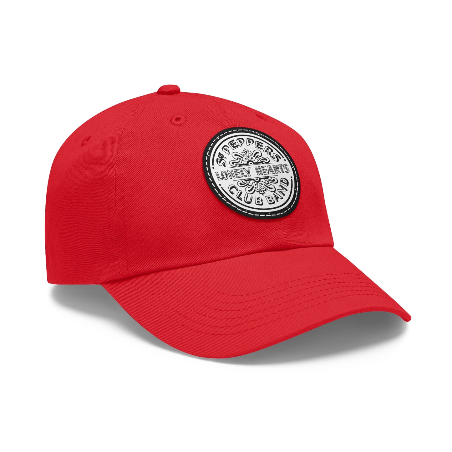 Beatles Sgt Peppers Leather Patch Dad Cap
