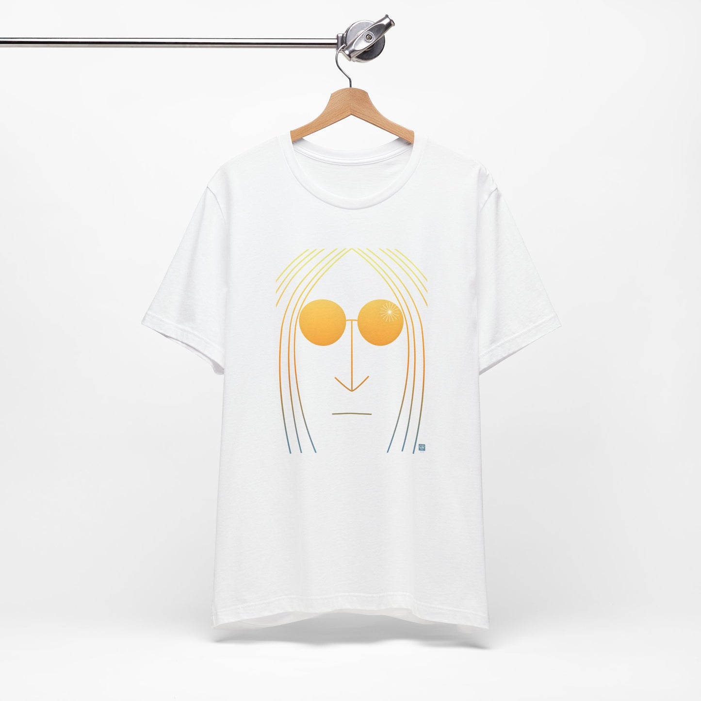 John Lennon Portrait White Cotton T-shirt