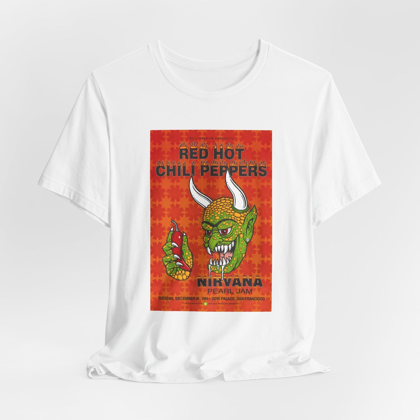 Red Hot Chili Peppers, Pearl Jam Nirvana San Francisco Tour Shirt