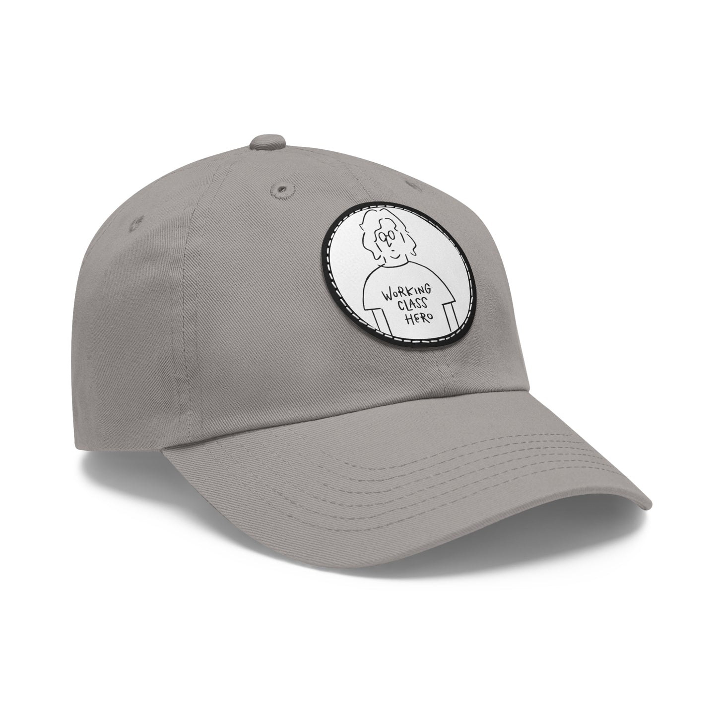 John Lennon Working Class Hero Leather Patch Dad Cap