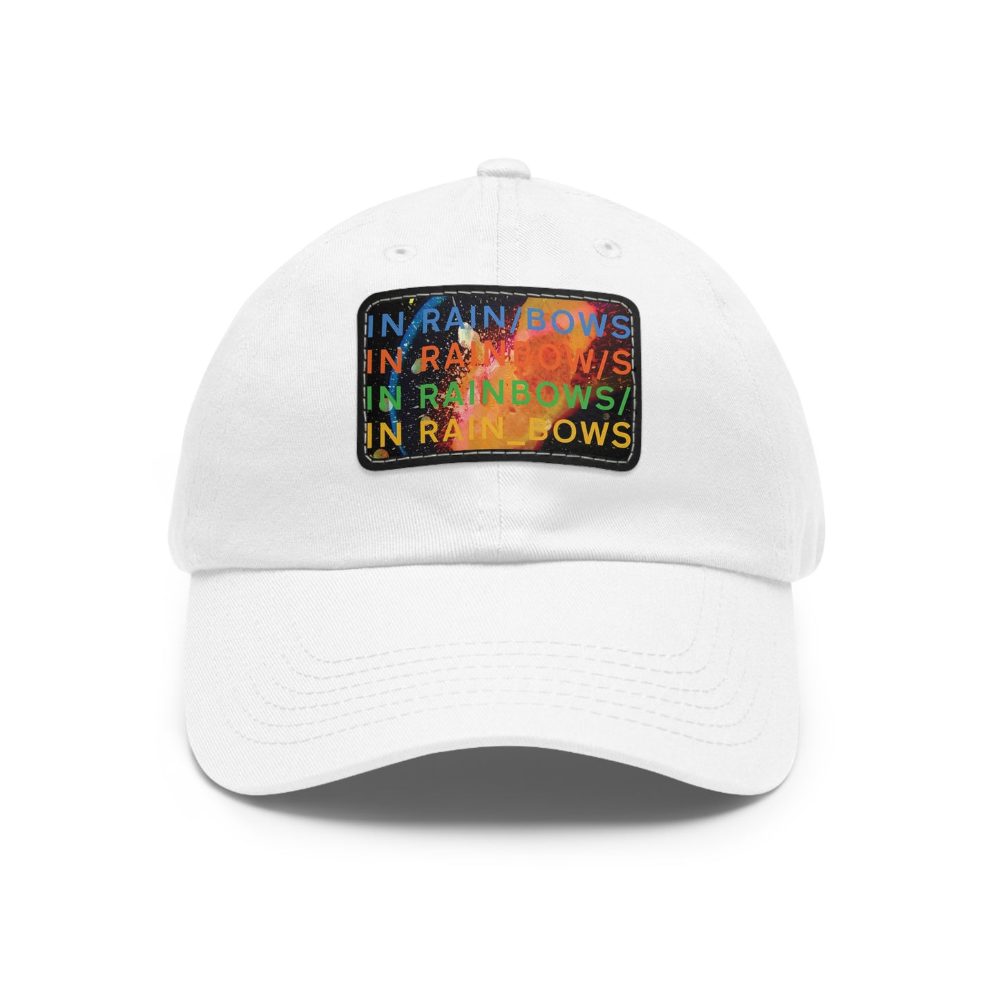 Radiohead In Rainbows Leather Patch Dad Cap