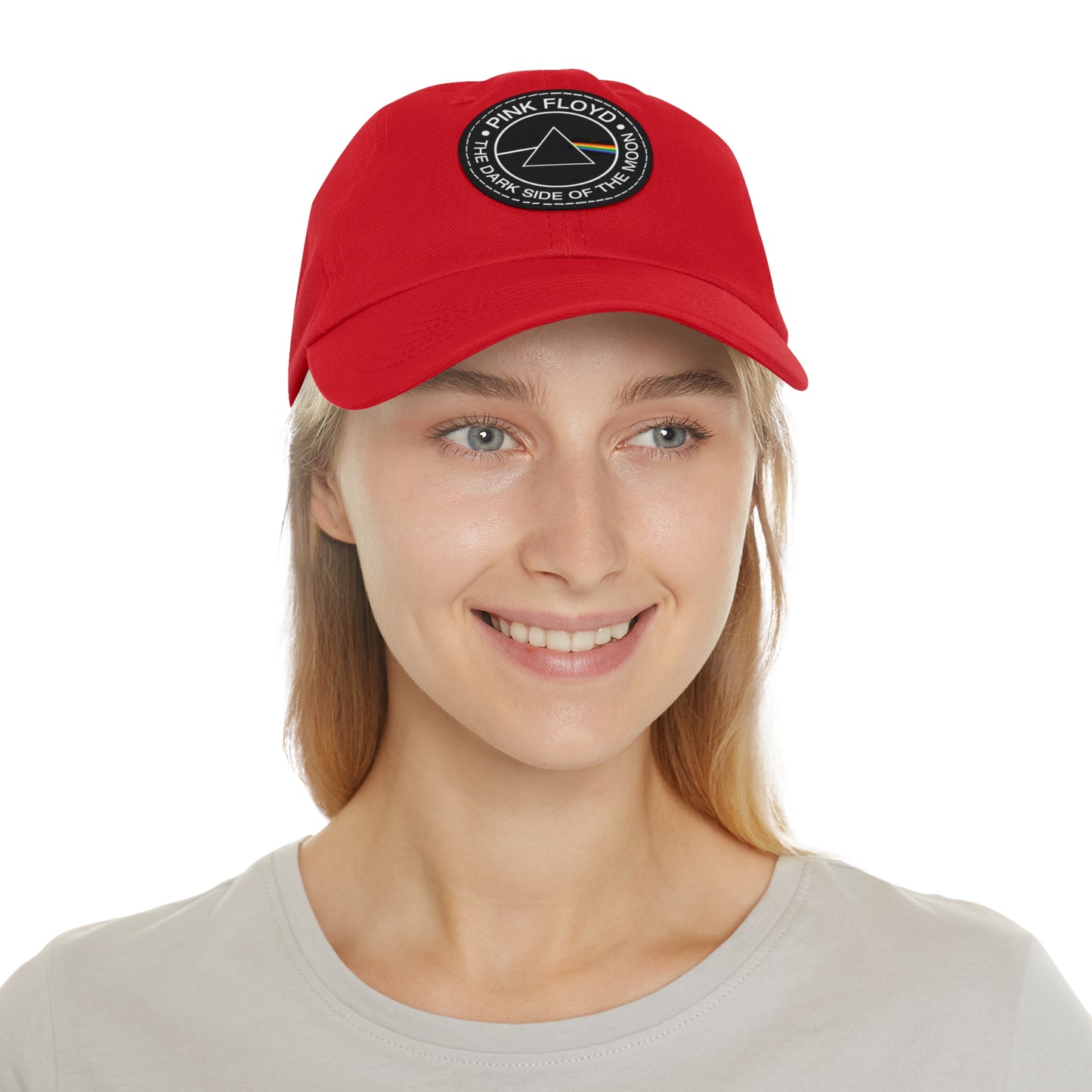 Pink Floyd Dark Side of the Moon Leather Patch Dad Cap