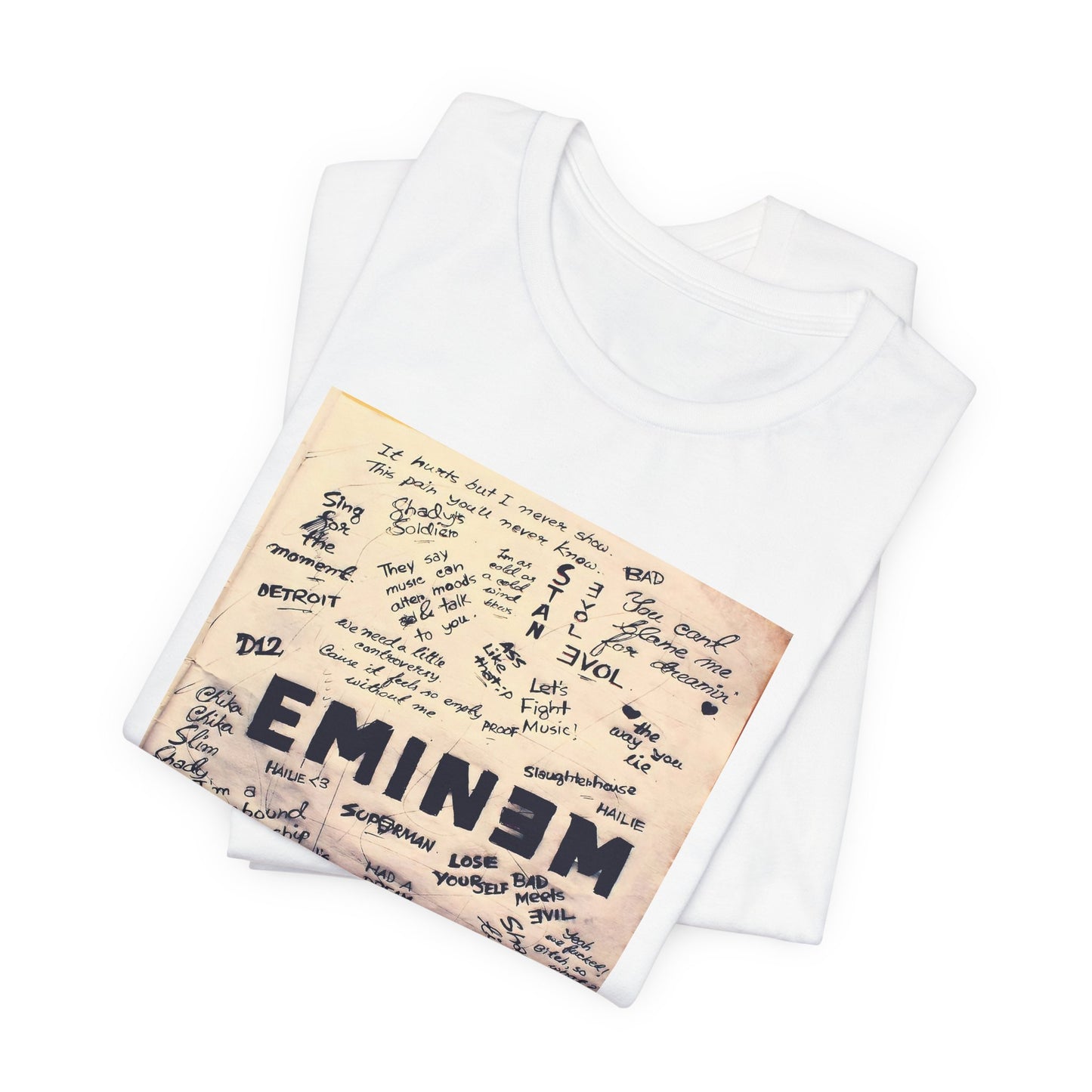 Eminem Song Titles T-shirt - Vintage Eminem shirt - Slim shady Shirt - Unisex Cotton Eminem Tee - Eminem Gift - Rap Shirt - Hip-hop T-shirt