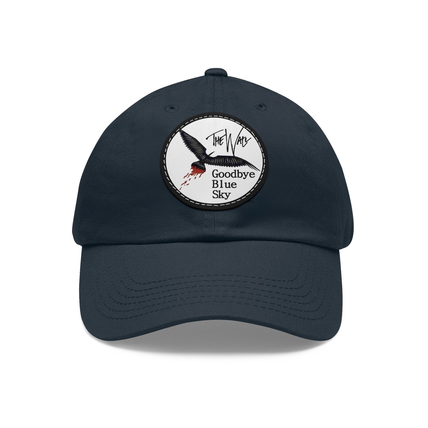Pink Floyd The Wall Goodbye Blue Sky Leather Patch Dad Cap