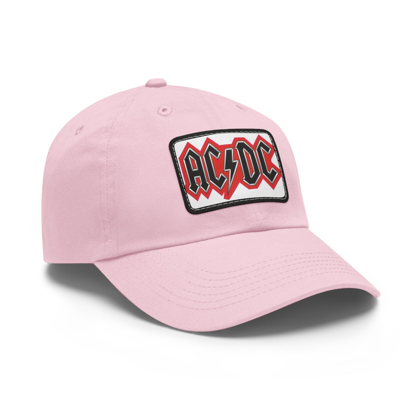 AC/DC Logo Leather Patch Dad Cap