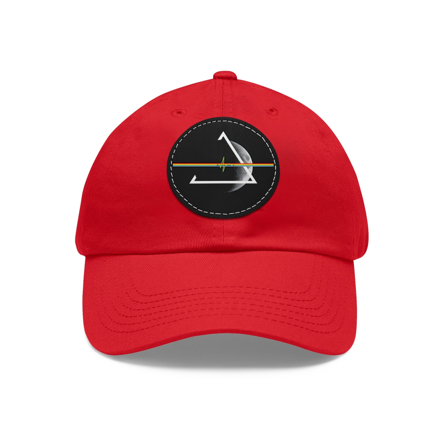 Alternative Pink Floyd Dark Side of the Moon Leather Patch Dad Cap