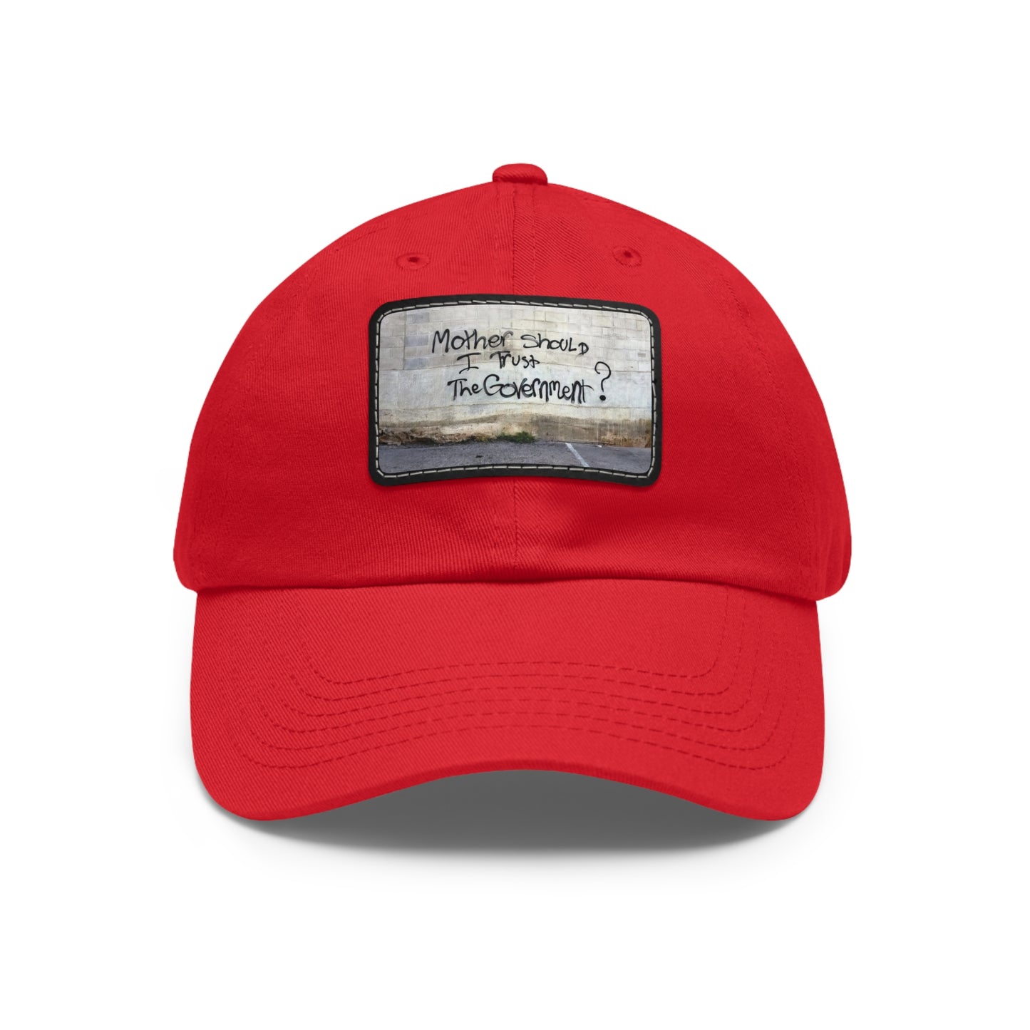Pink Floyd The Wall Mother Should I Trust the Government Dad Cap with Leather Patch