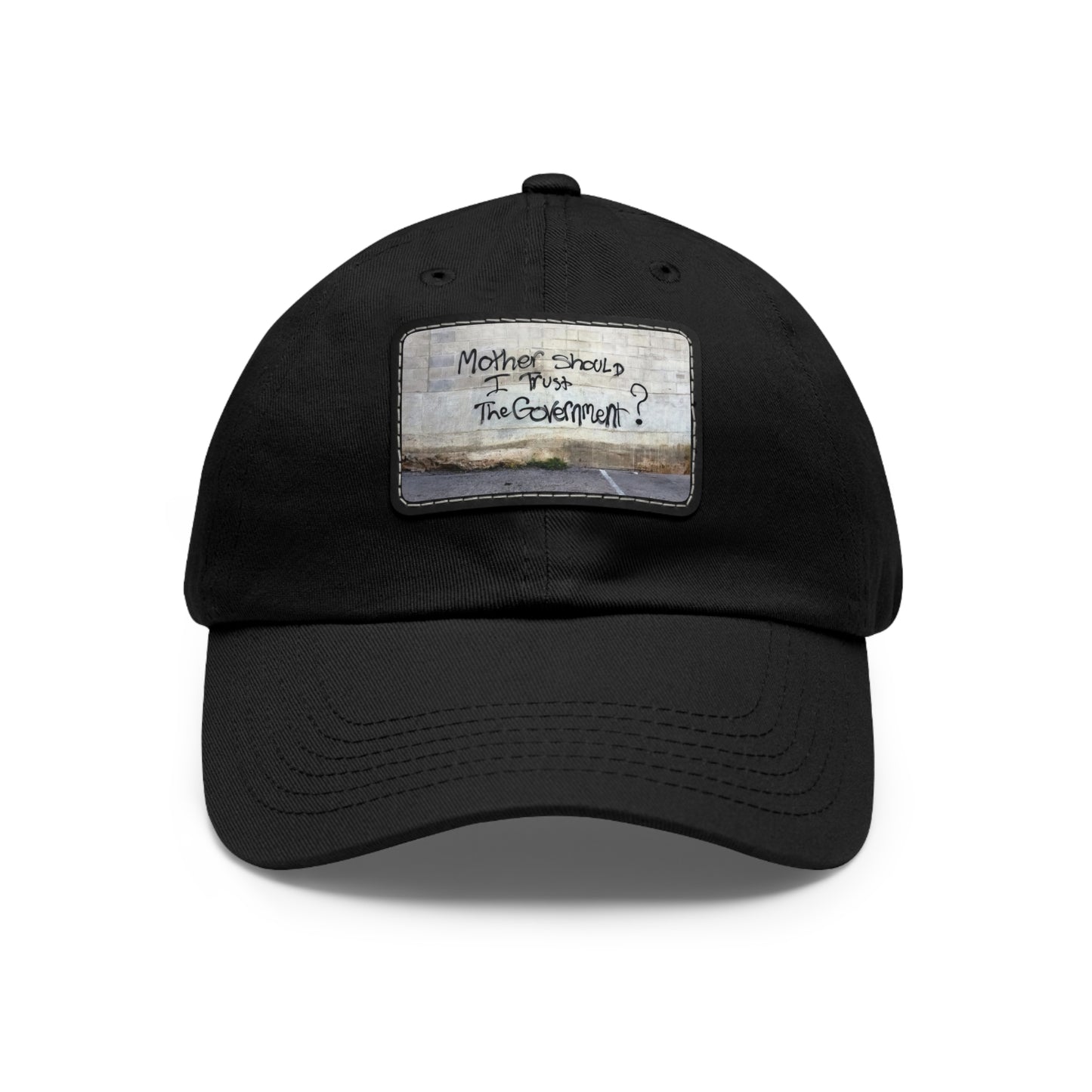 Pink Floyd The Wall Mother Should I Trust the Government Dad Cap with Leather Patch