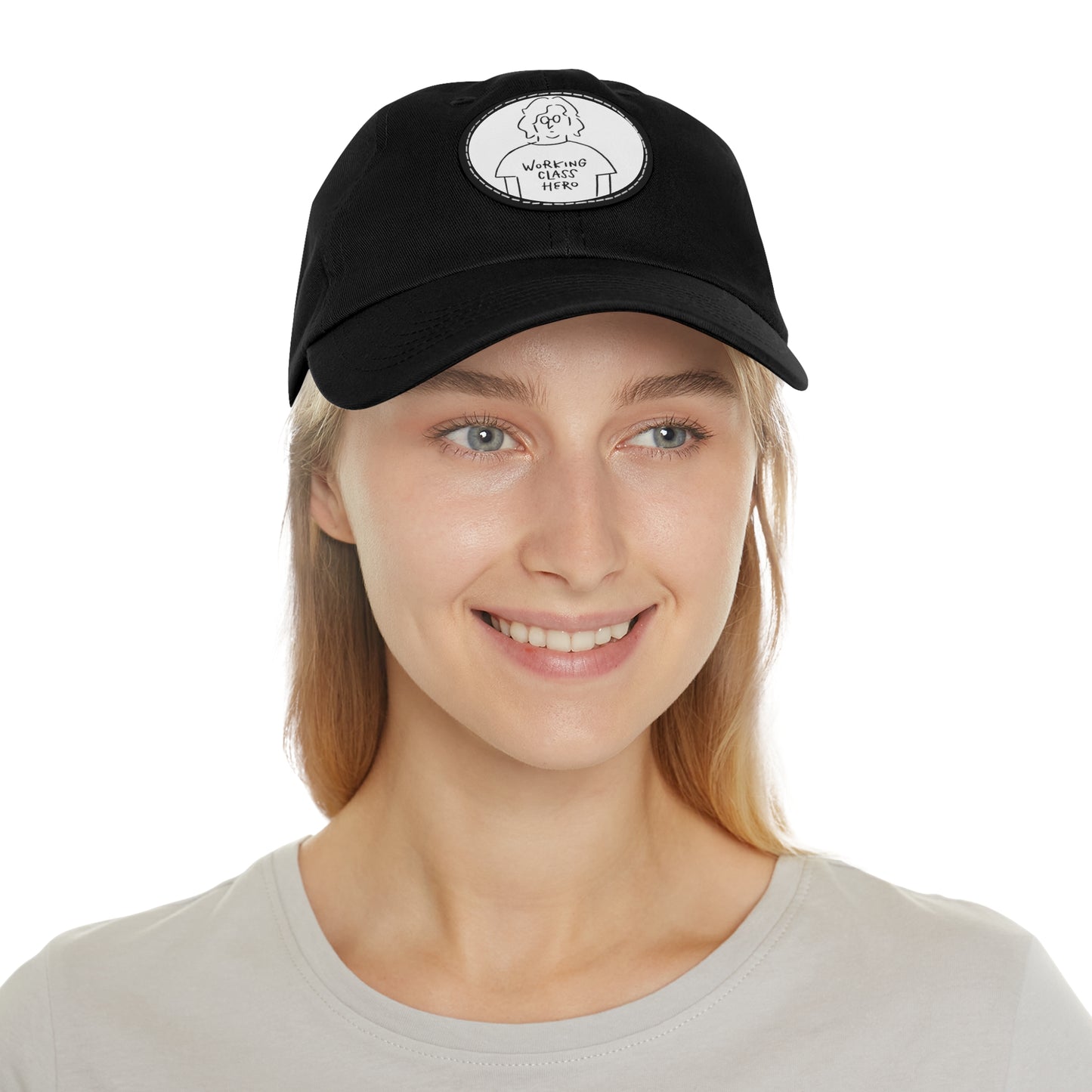 John Lennon Working Class Hero Leather Patch Dad Cap