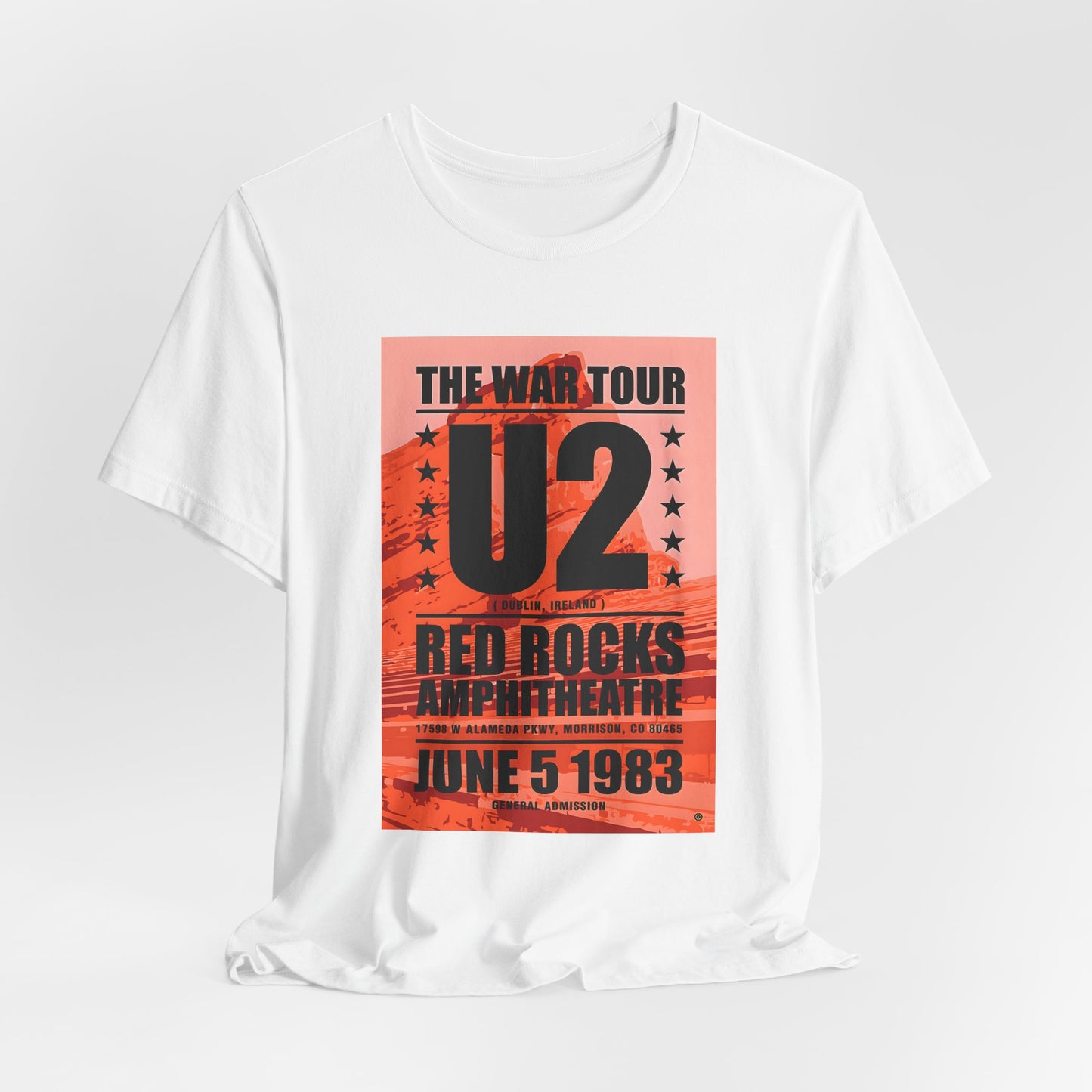 U2 Red Rocks war Tour T-shirt