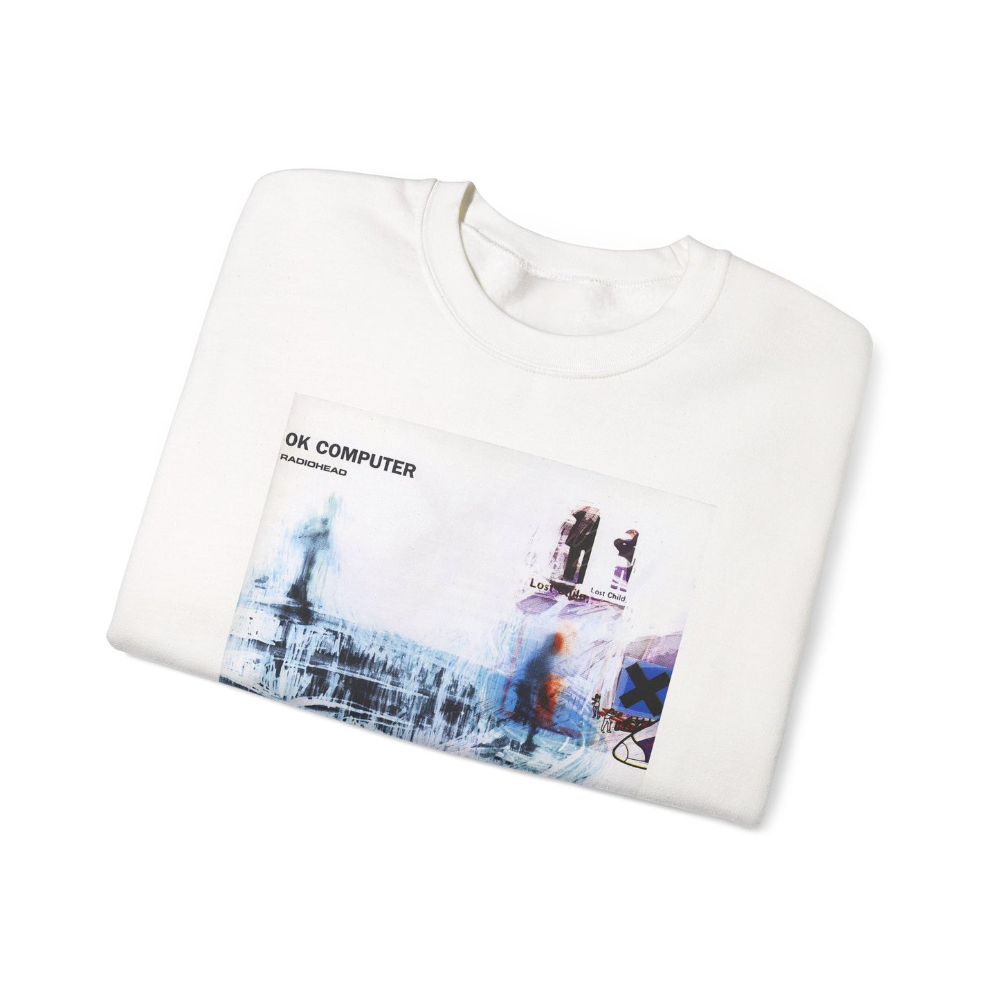 Radiohead Ok Computer White Sweatshirt