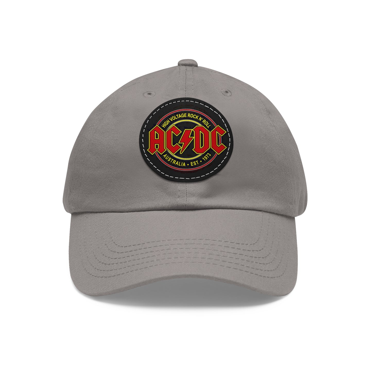 AC/DC Leather Patch Dad Cap