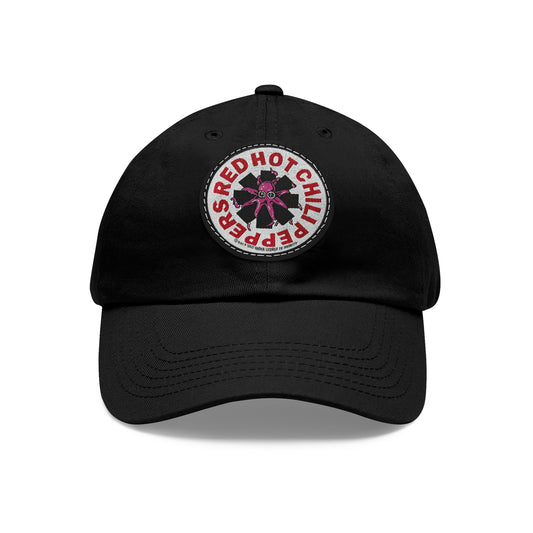 Red Hot Chili Peppers Logo Leather Patch Dad Cap