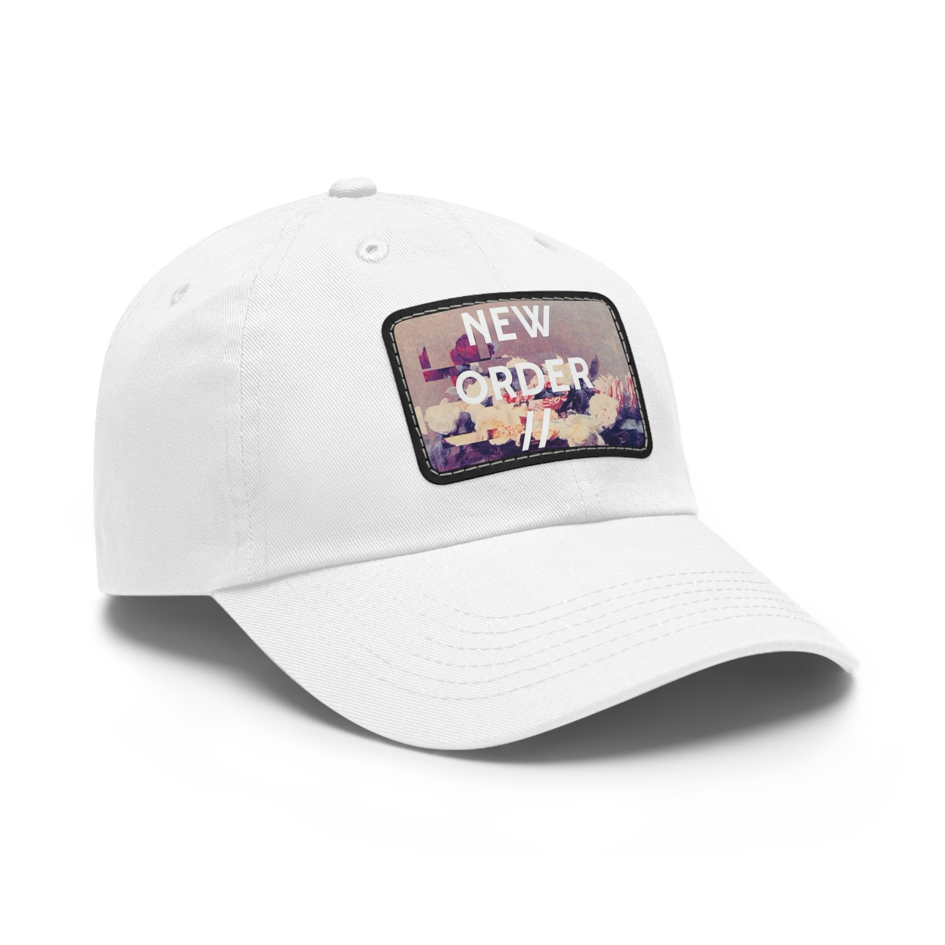 New Order Leather Patch Dad Cap