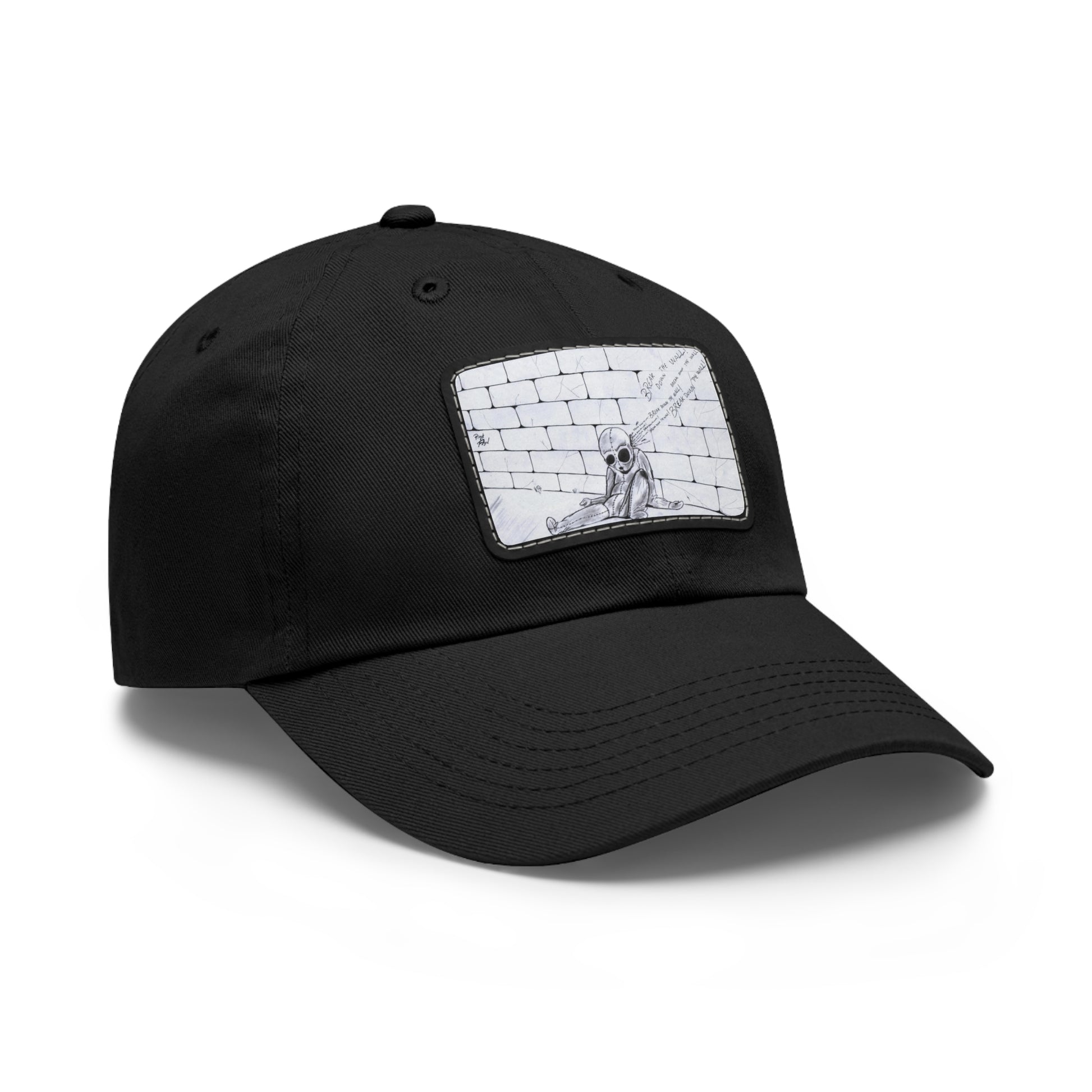 PINK FLOYD THE WALL BREAK DOWN THE WALL LEATHER PATCH BALL CAP