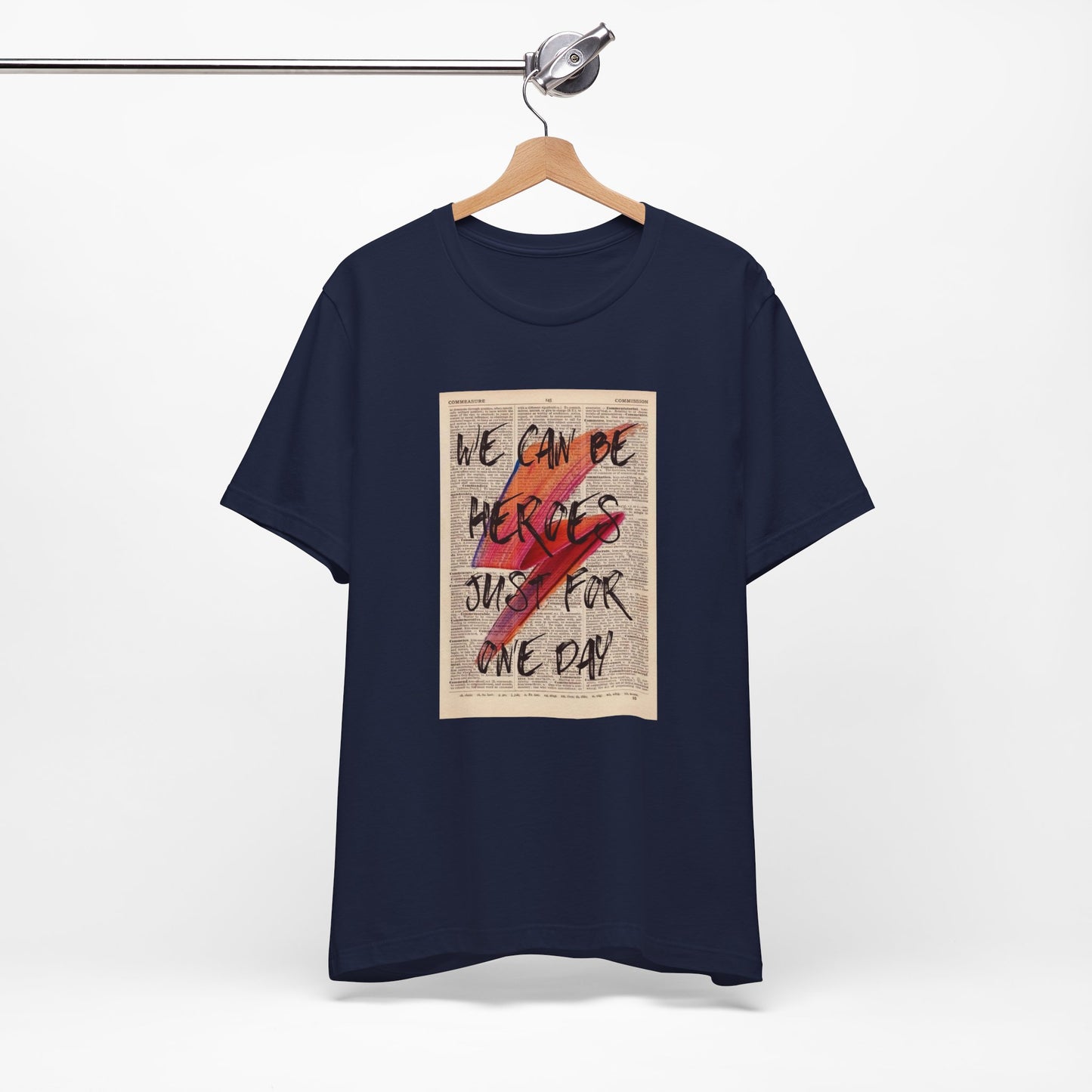 We Can Be Heroes Just For One Day Shirt - Vintage David Bowie Shirt - Retro Bowie T-shirt - Short Sleeve David Bowie