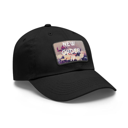 New Order Leather Patch Dad Cap
