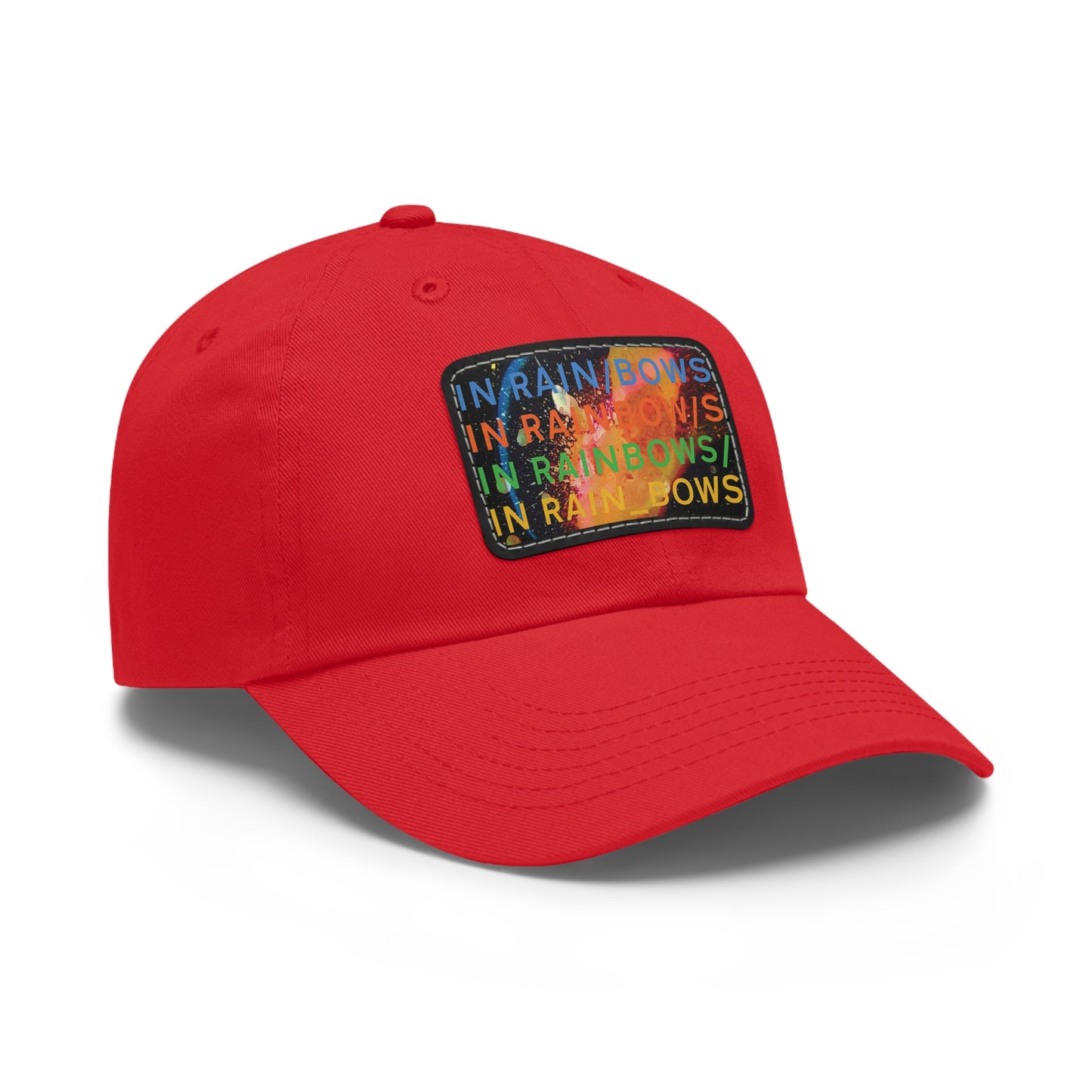 Radiohead In Rainbows Leather Patch Dad Cap