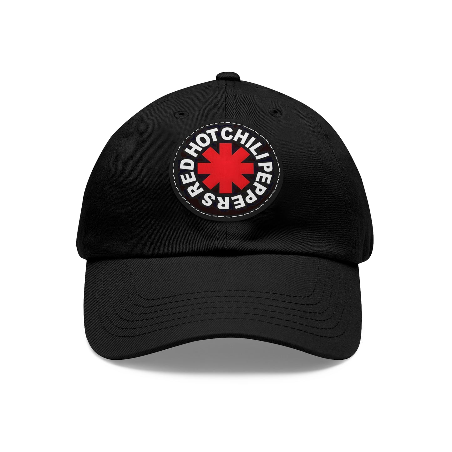 Red Hot Chili Peppers Logo Leather Patch Dad Cap 