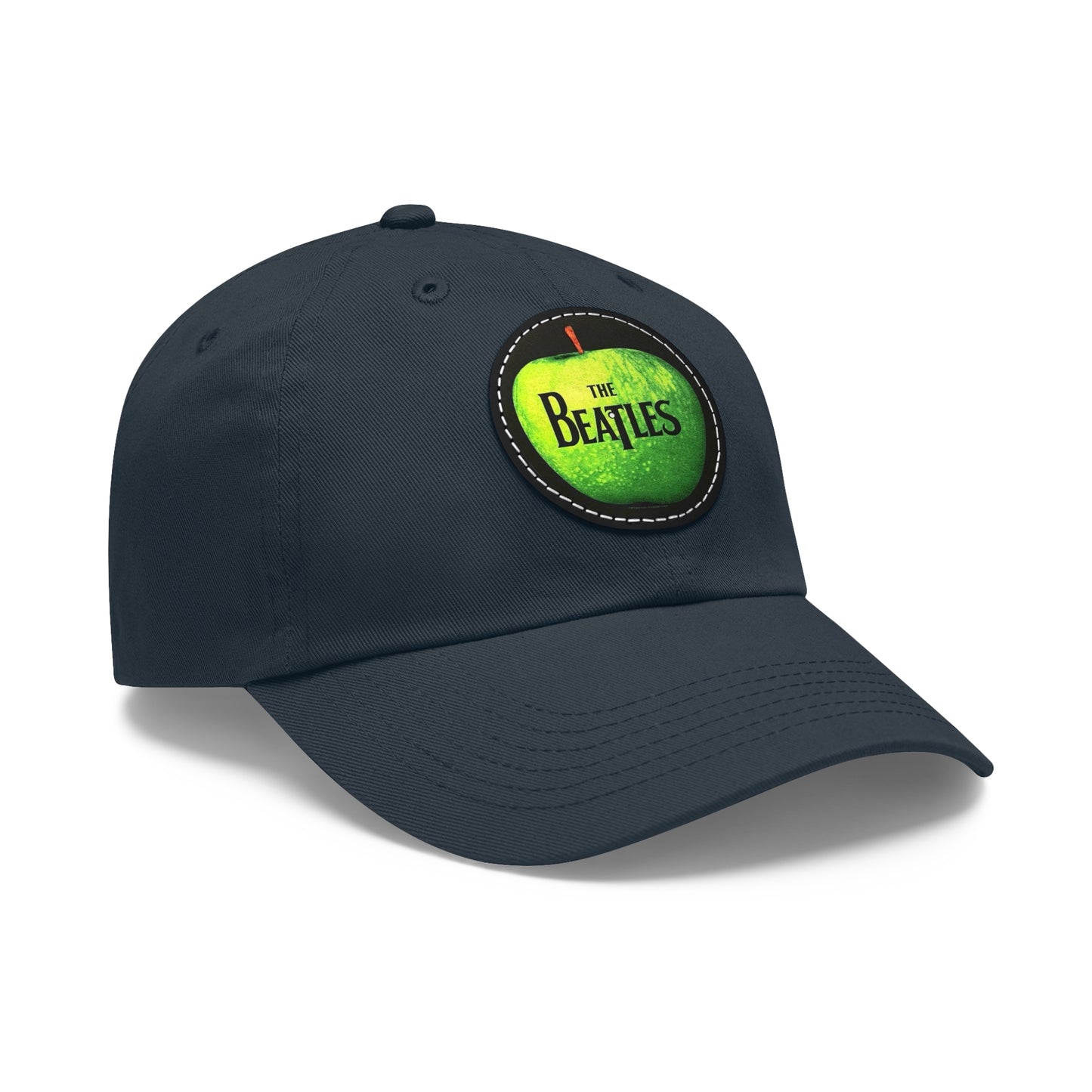 The Beatles Apple Logo Leather Patch Dad Cap