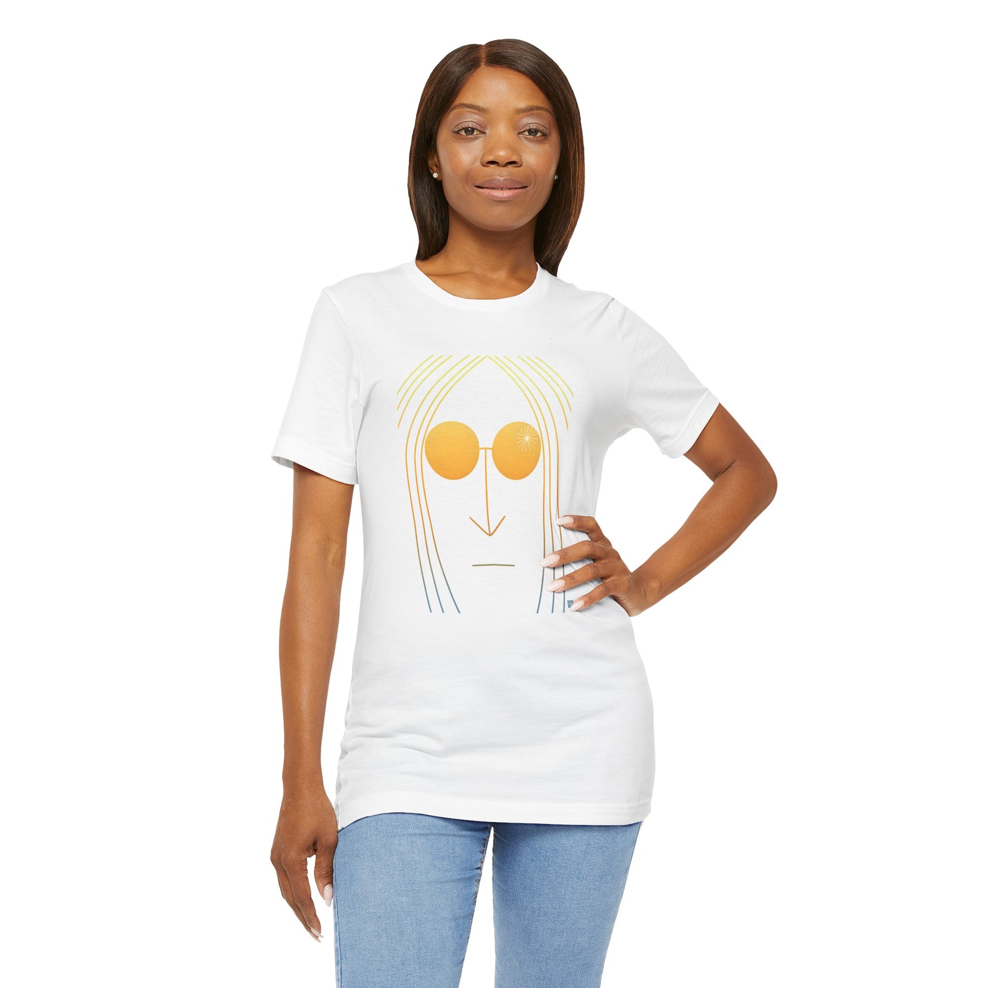 John Lennon Portrait White Cotton T-shirt