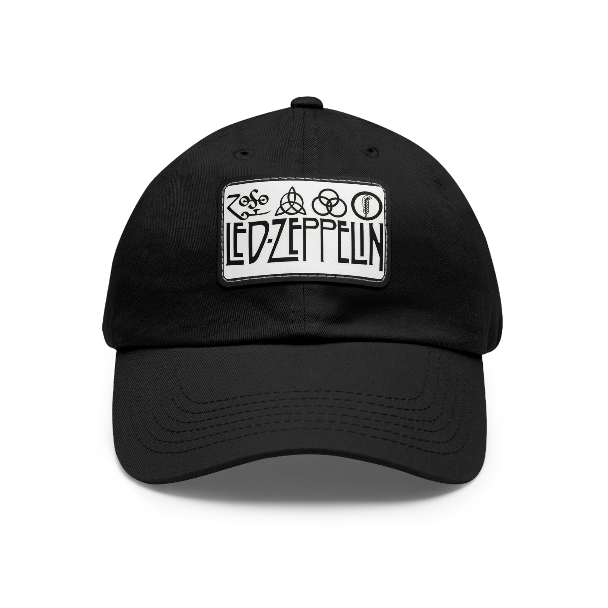 Led Zeppelin Zoso Leather Patch Dad Cap