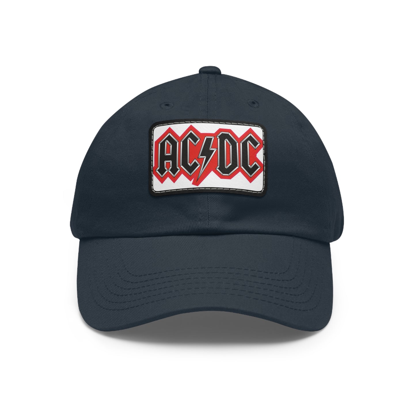 AC/DC Logo Leather Patch Dad Cap