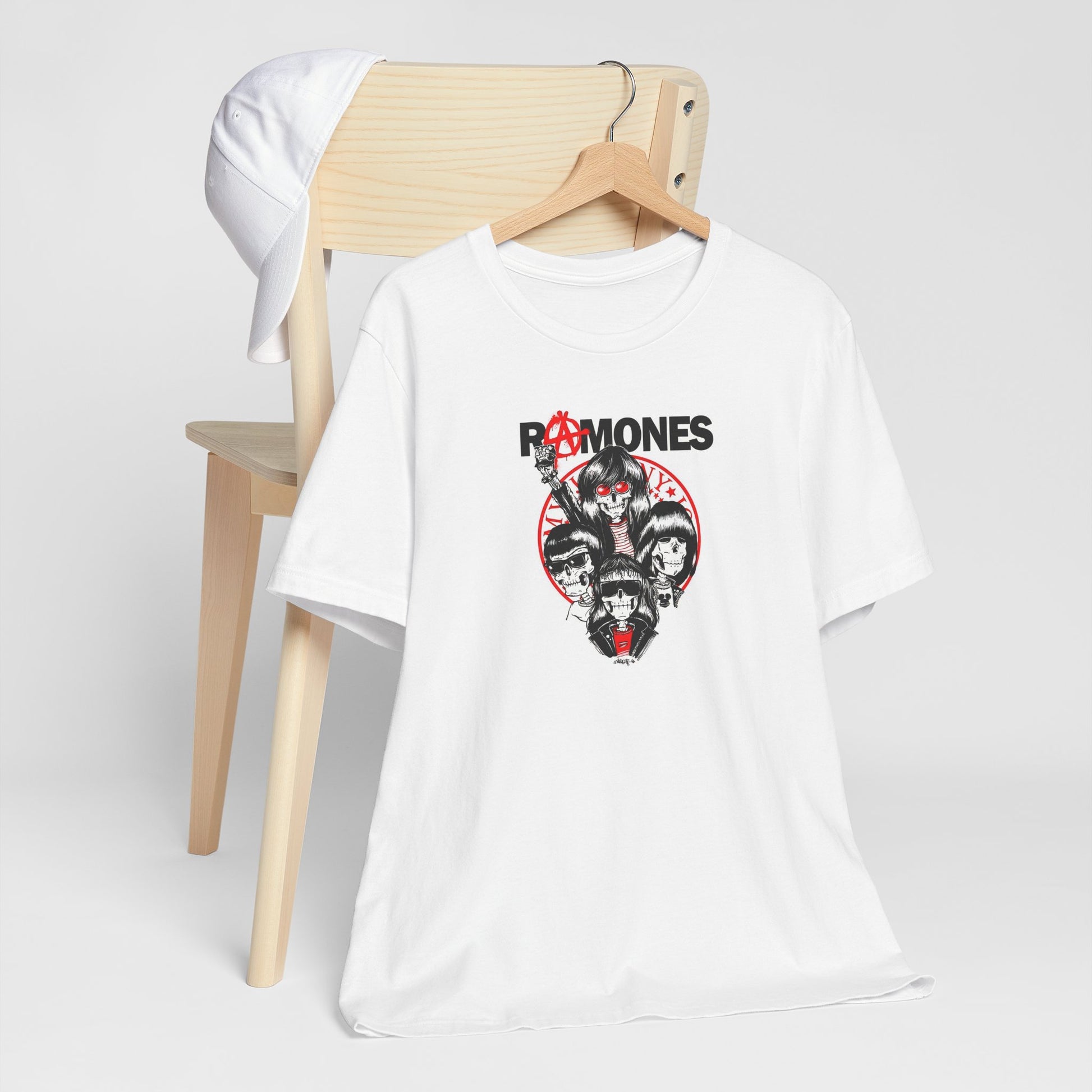 White Cotton Ramones Tee