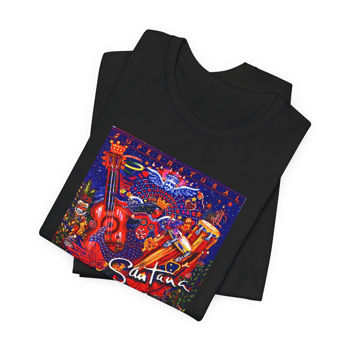 Santana Supernatural Album Cover T-shirt - Vintage Cotton Santana Supernatural Shirt - Unisex Santana Supernatural Graphic Band Print Tee