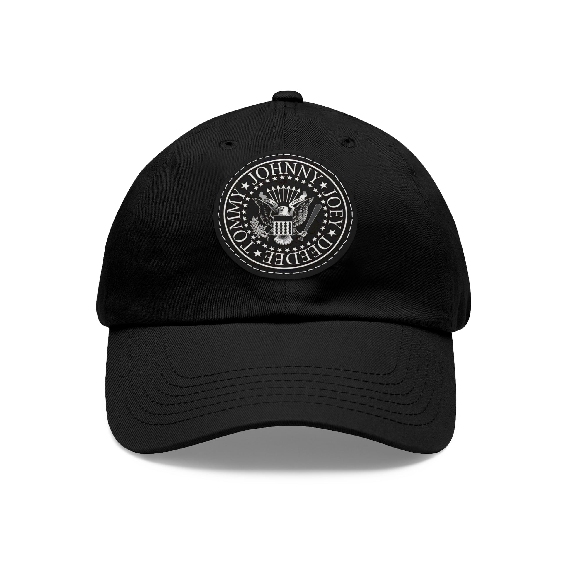 Ramones Logo Leather Patch Dad Cap