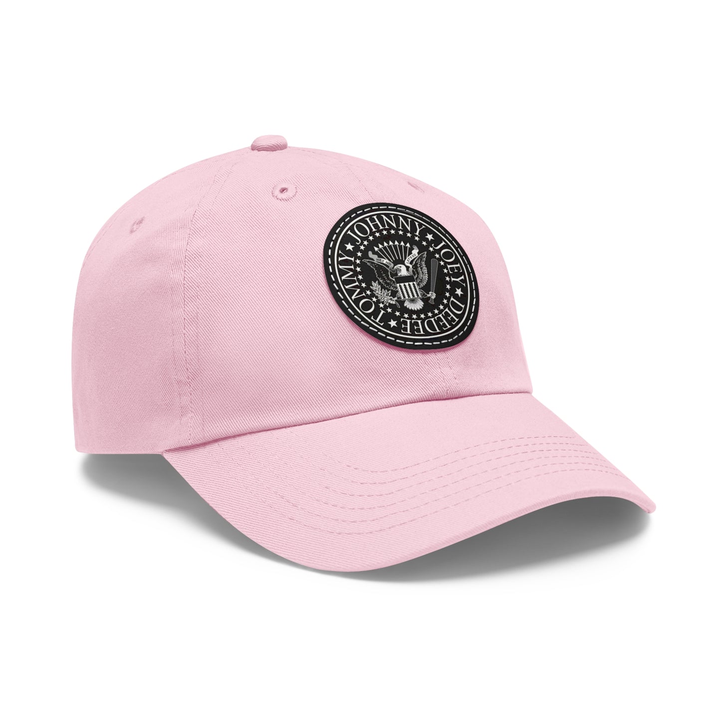 Ramones Logo Leather Patch Dad Cap