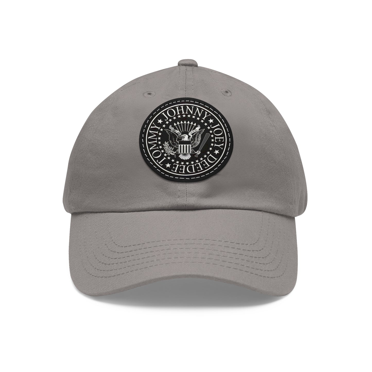 Ramones Logo Leather Patch Dad Cap