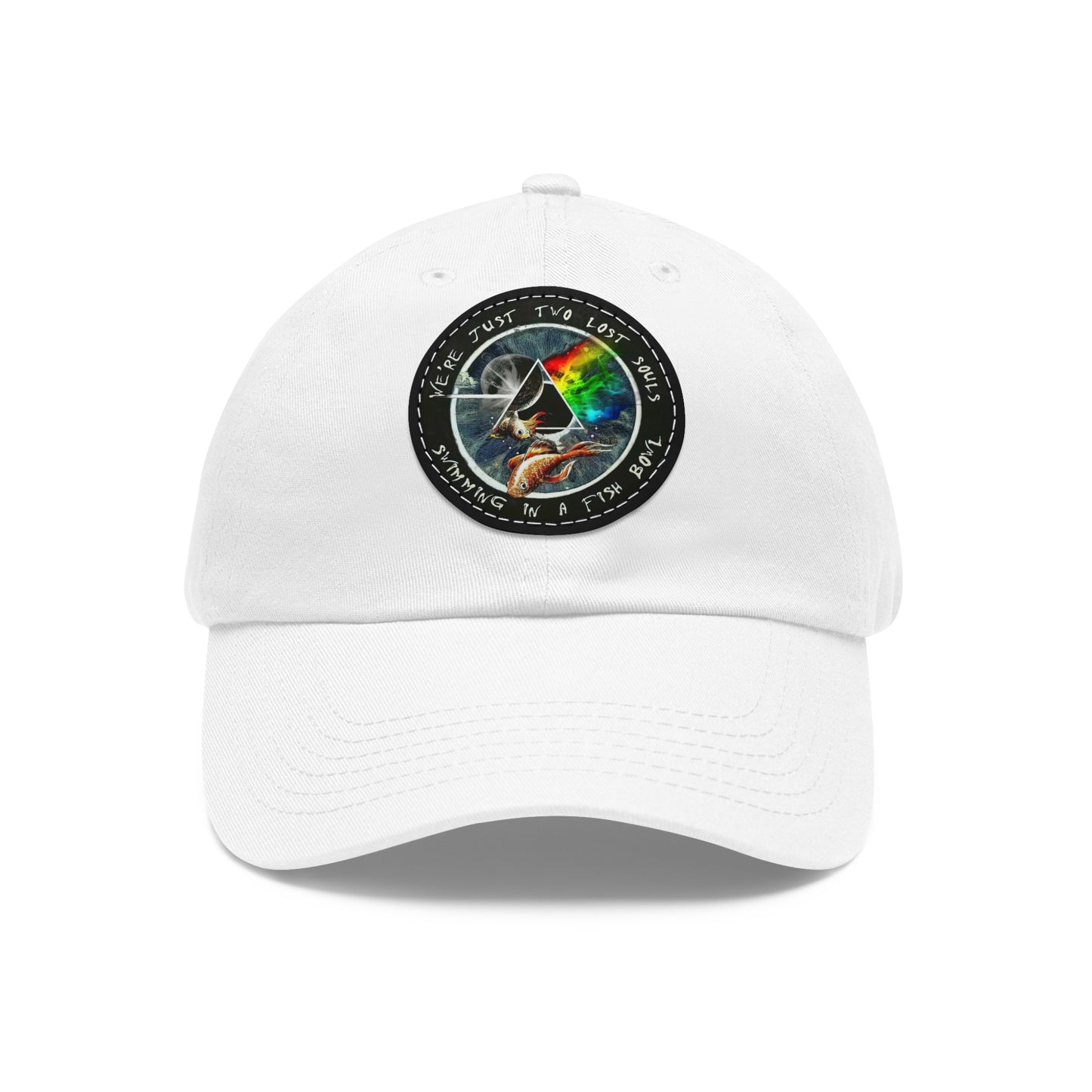 Pink Floyd Two lost Souls Swimming in a Fish Bowl Leather Patch Dad Cap