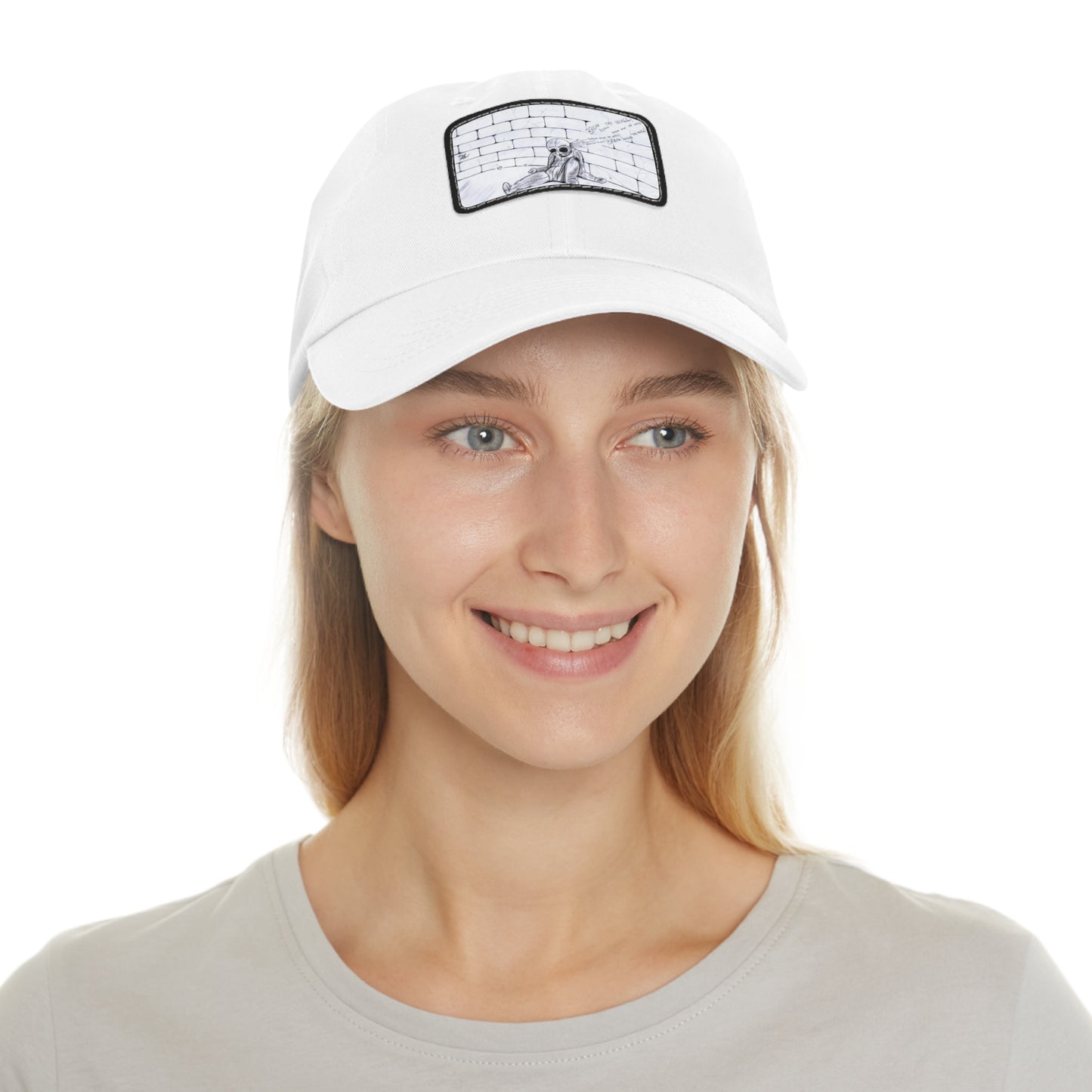 PINK FLOYD THE WALL BREAK DOWN THE WALL LEATHER PATCH BALL CAP