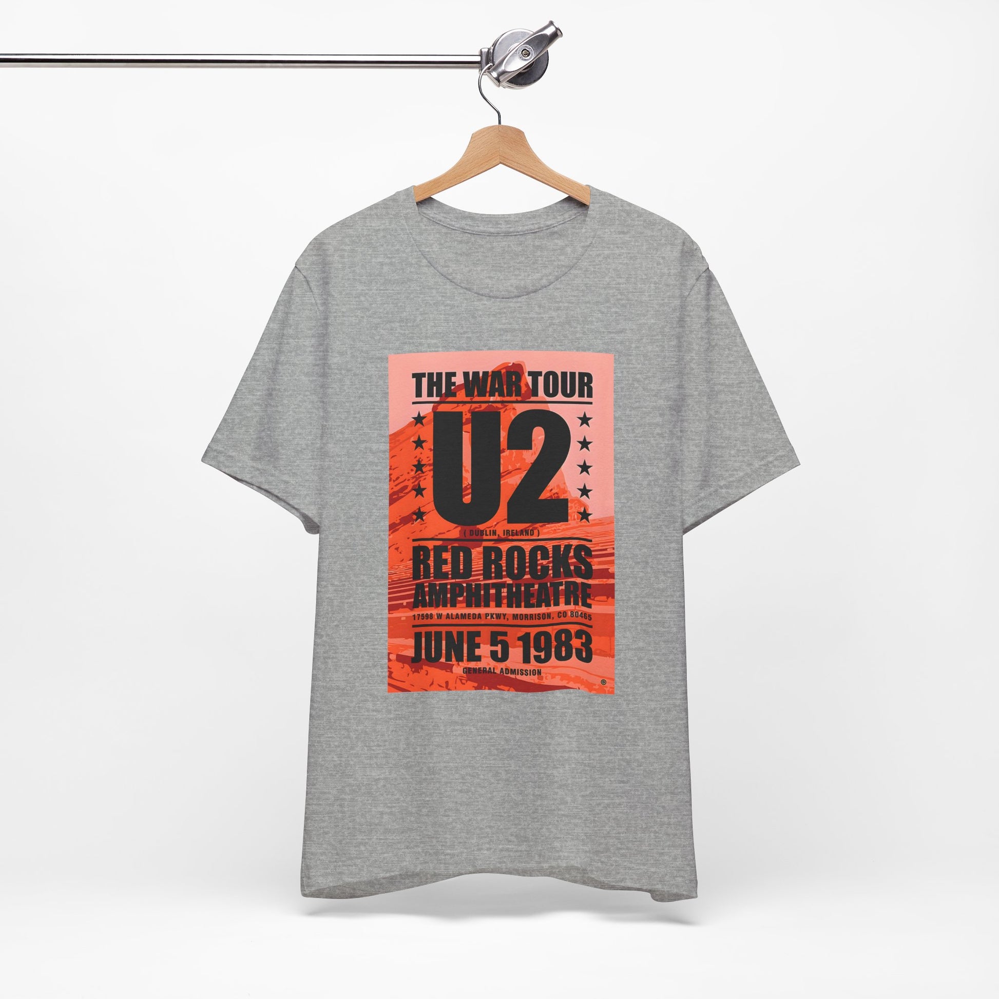 U2 Red Rocks war Tour T-shirt