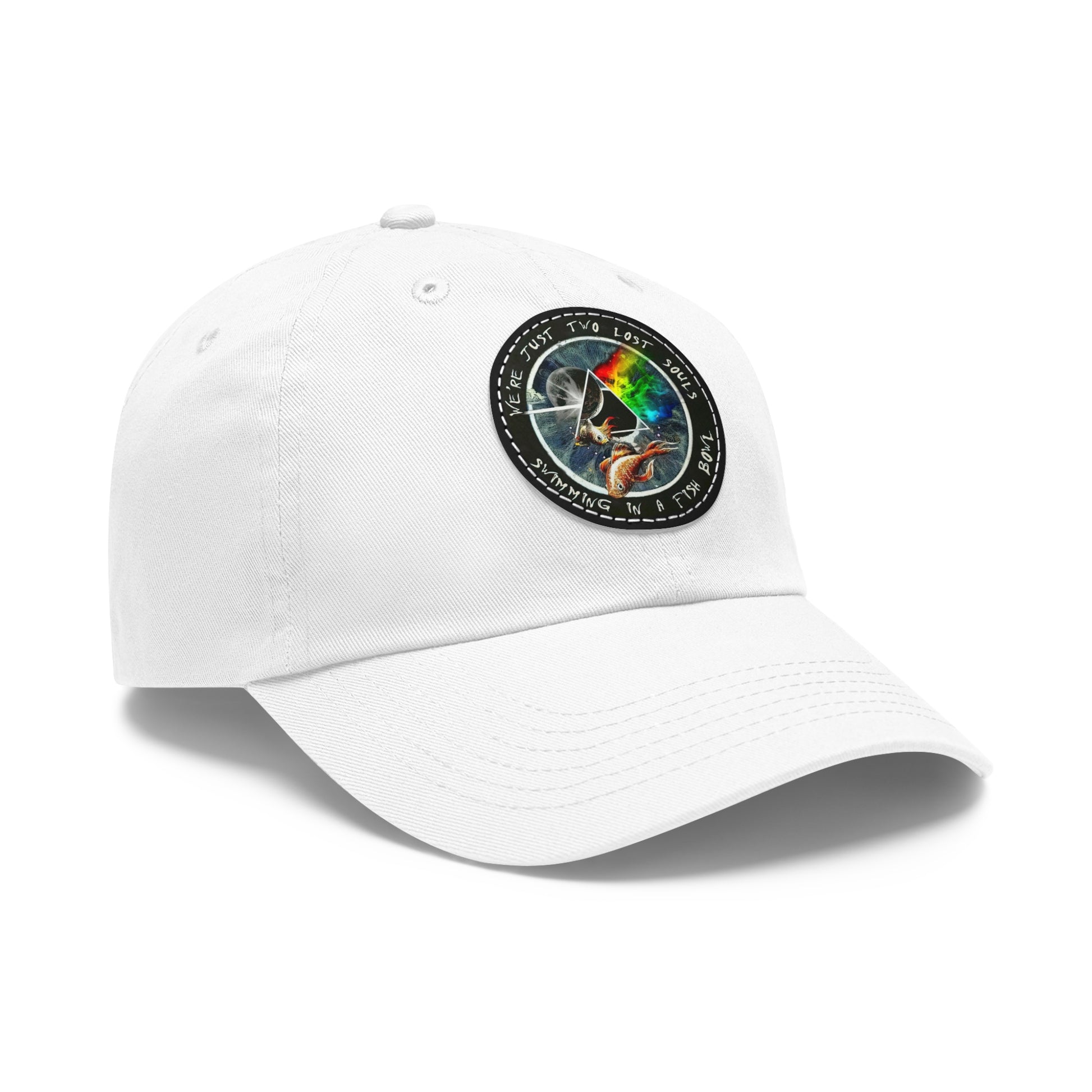 Pink Floyd Two lost Souls Swimming in a Fish Bowl Leather Patch Dad Cap