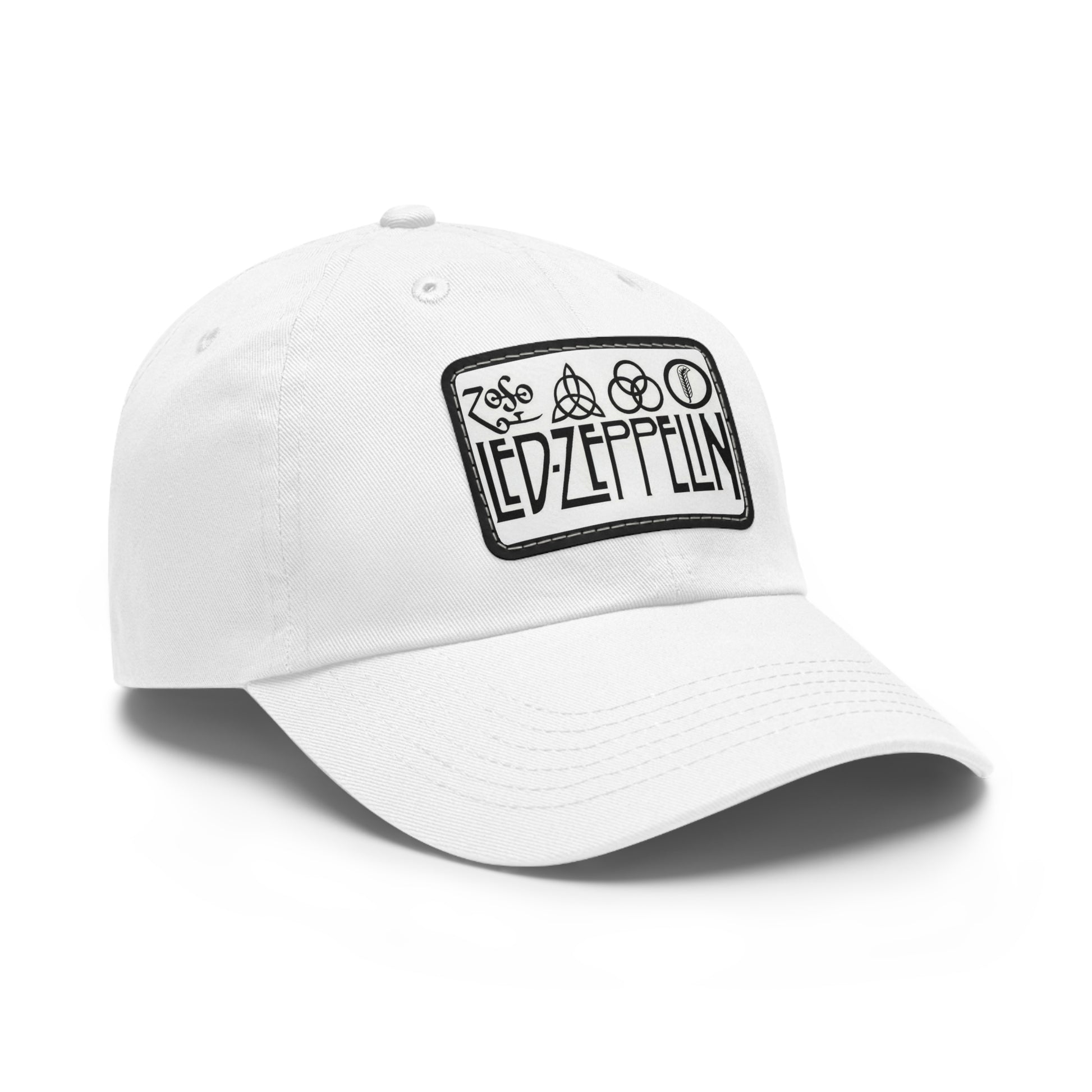 Led Zeppelin Zoso Leather Patch Dad Cap