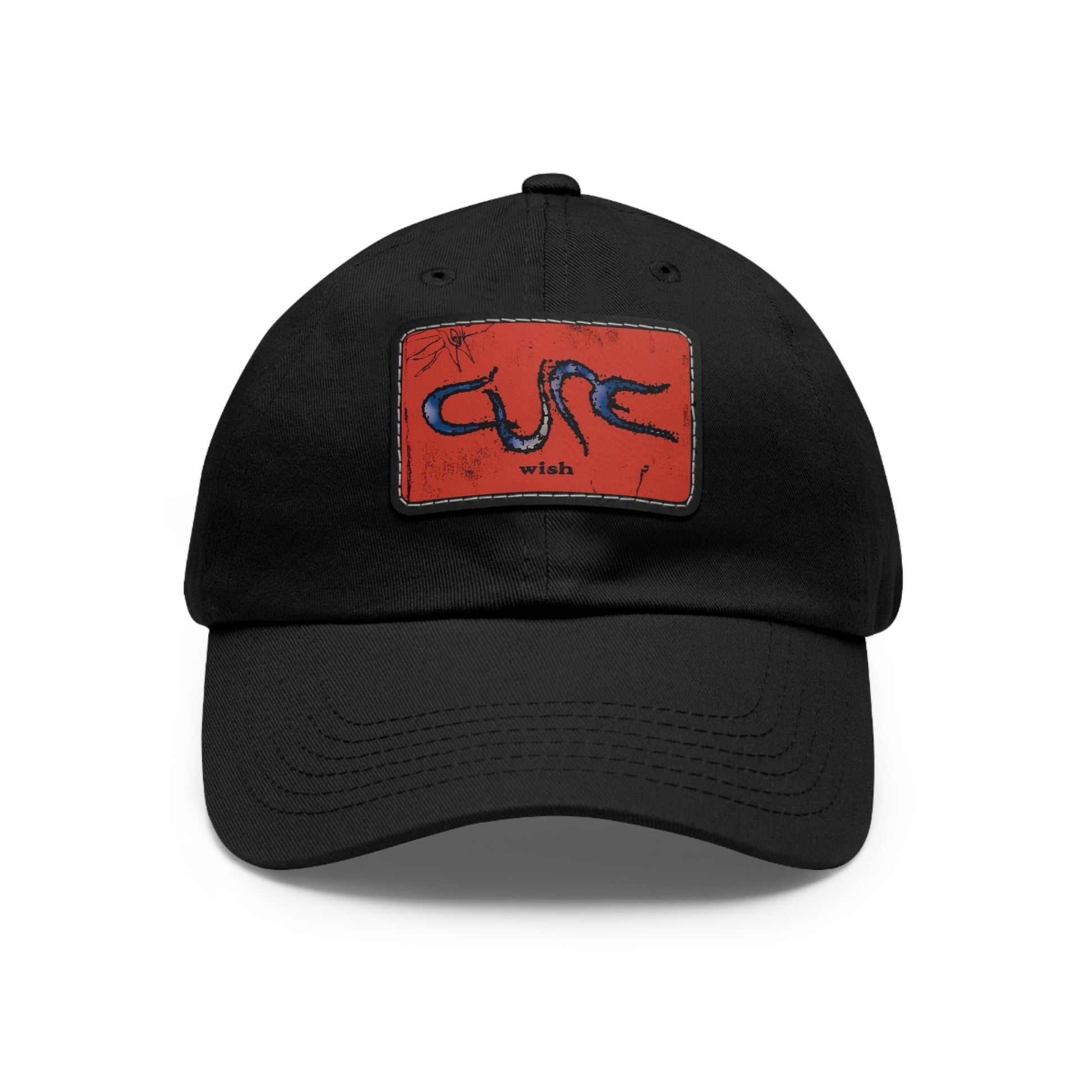 Cure Wish Leather Patch Dad Cap