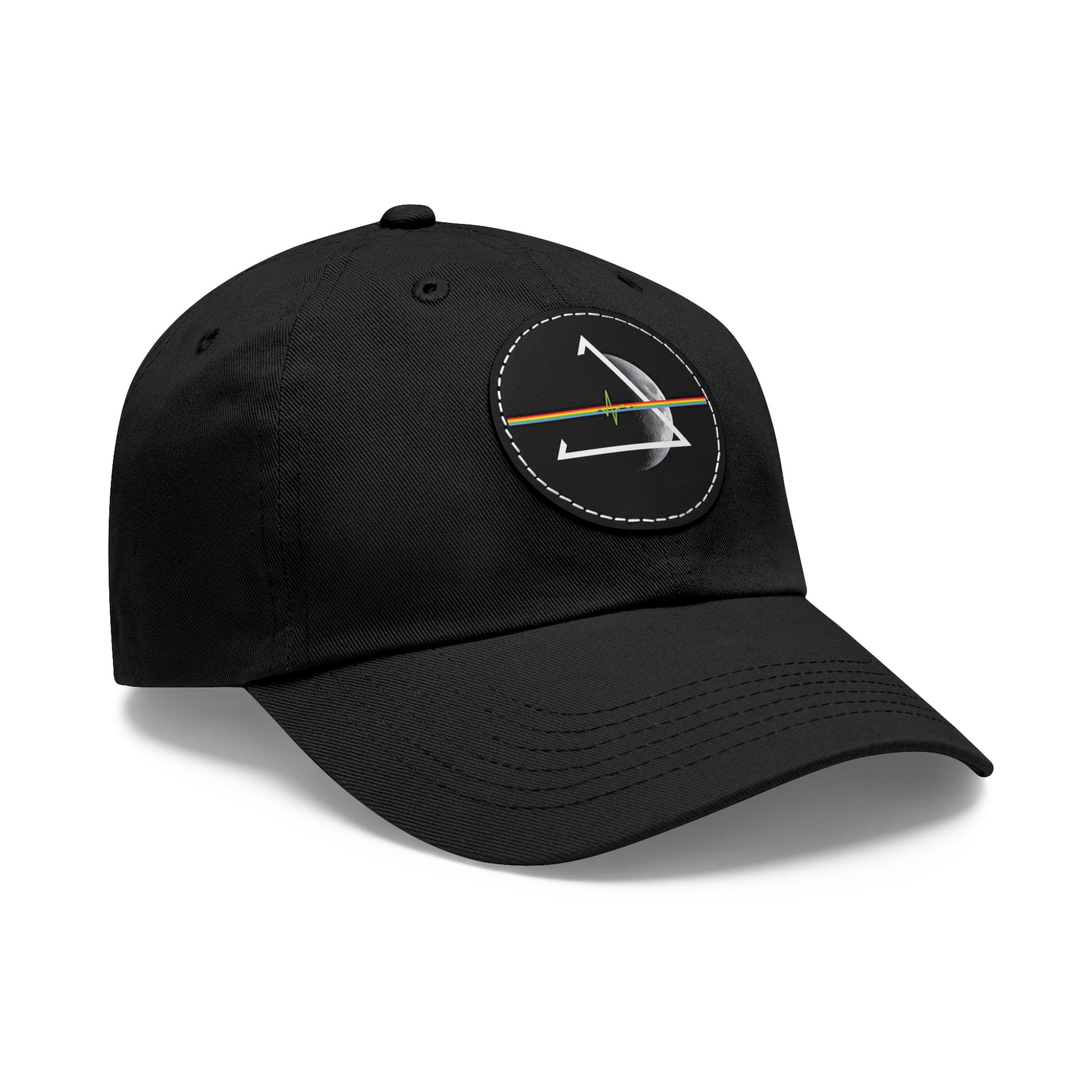 Alternative Pink Floyd Dark Side of the Moon Leather Patch Dad Cap