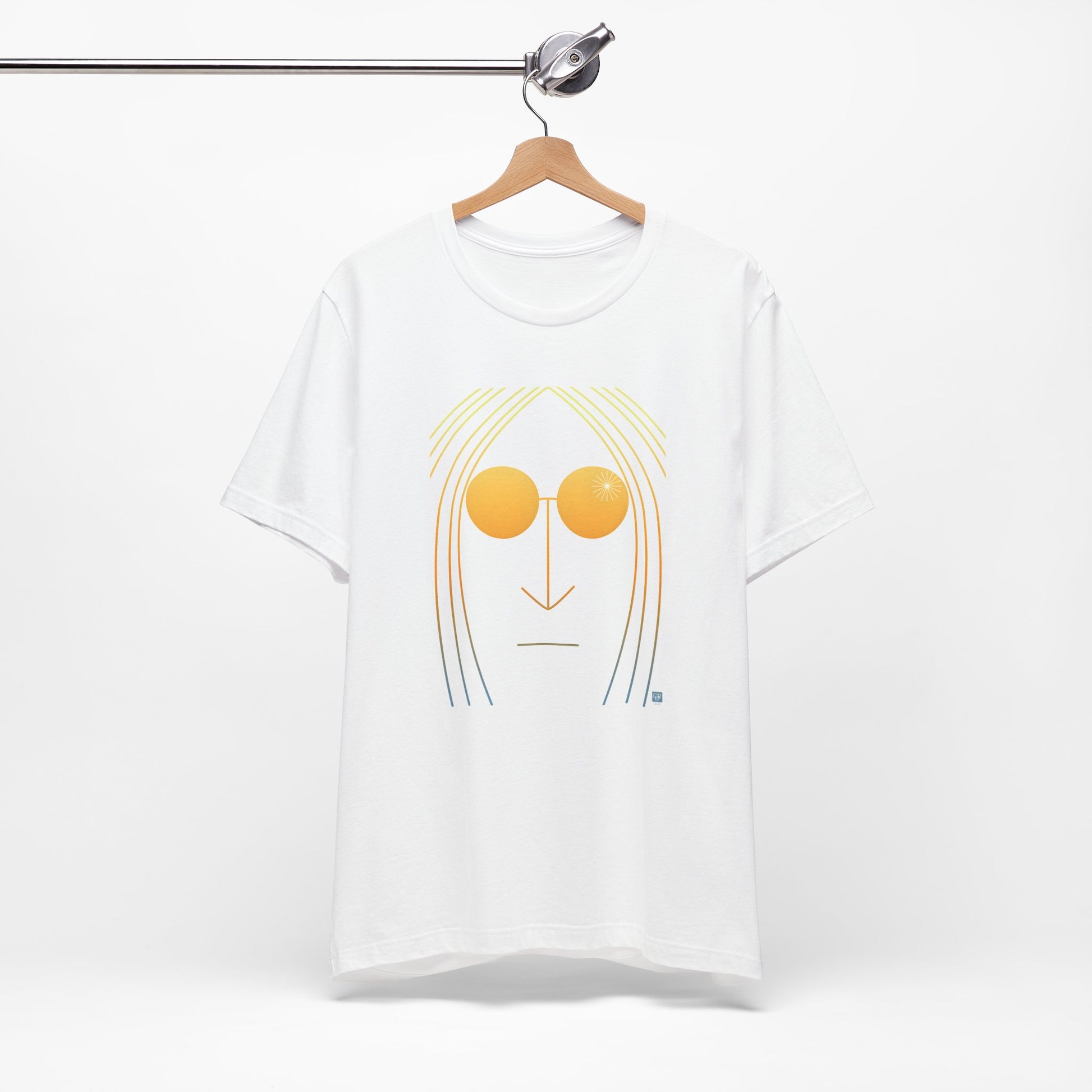 John Lennon Portrait White Cotton T-shirt