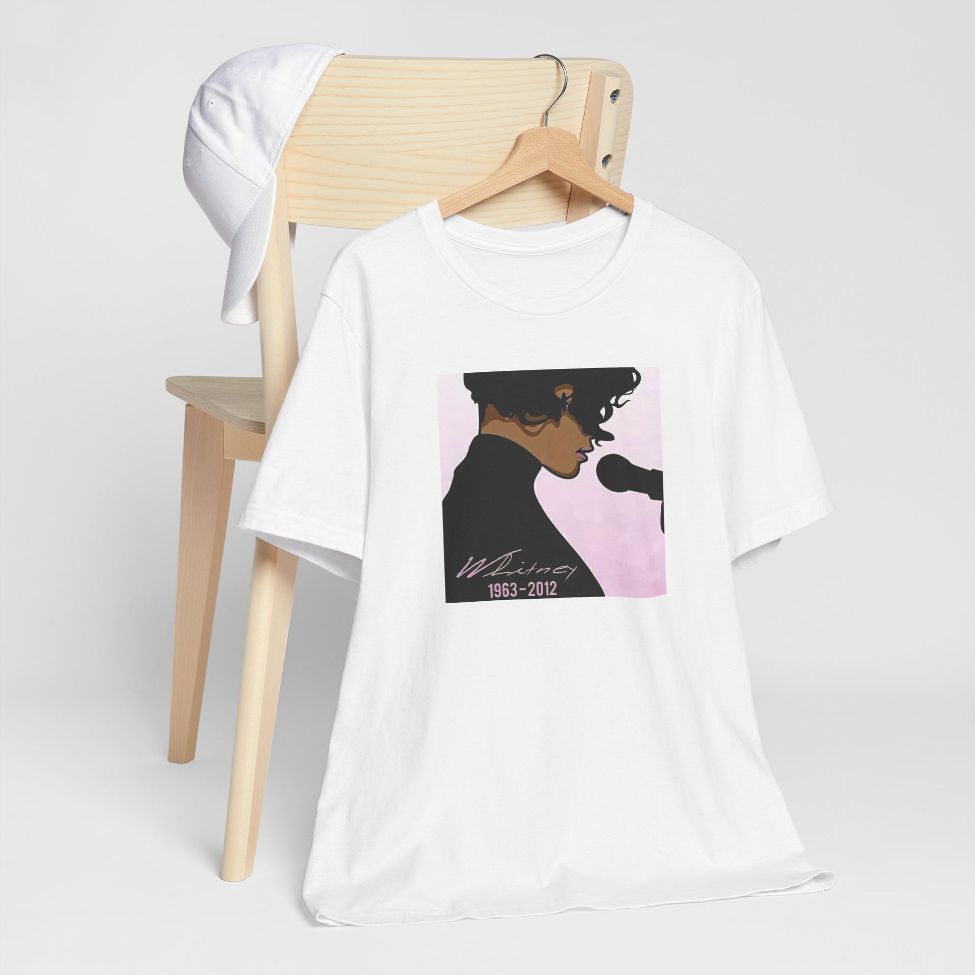 Whitney Houston White Cotton Tee