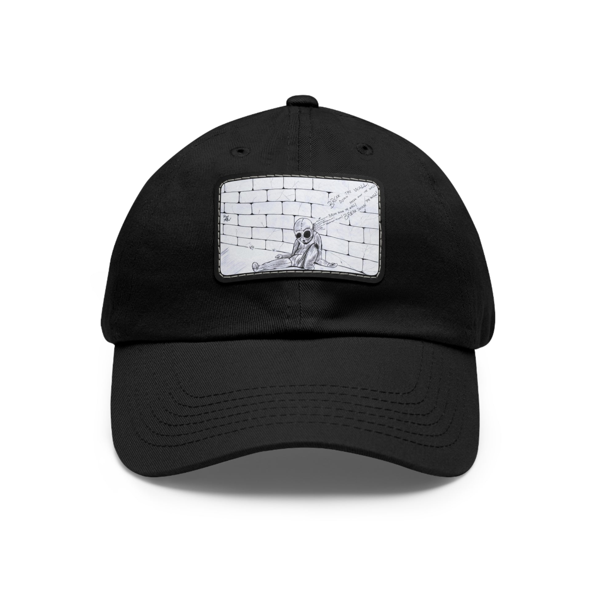 PINK FLOYD THE WALL BREAK DOWN THE WALL LEATHER PATCH BALL CAP